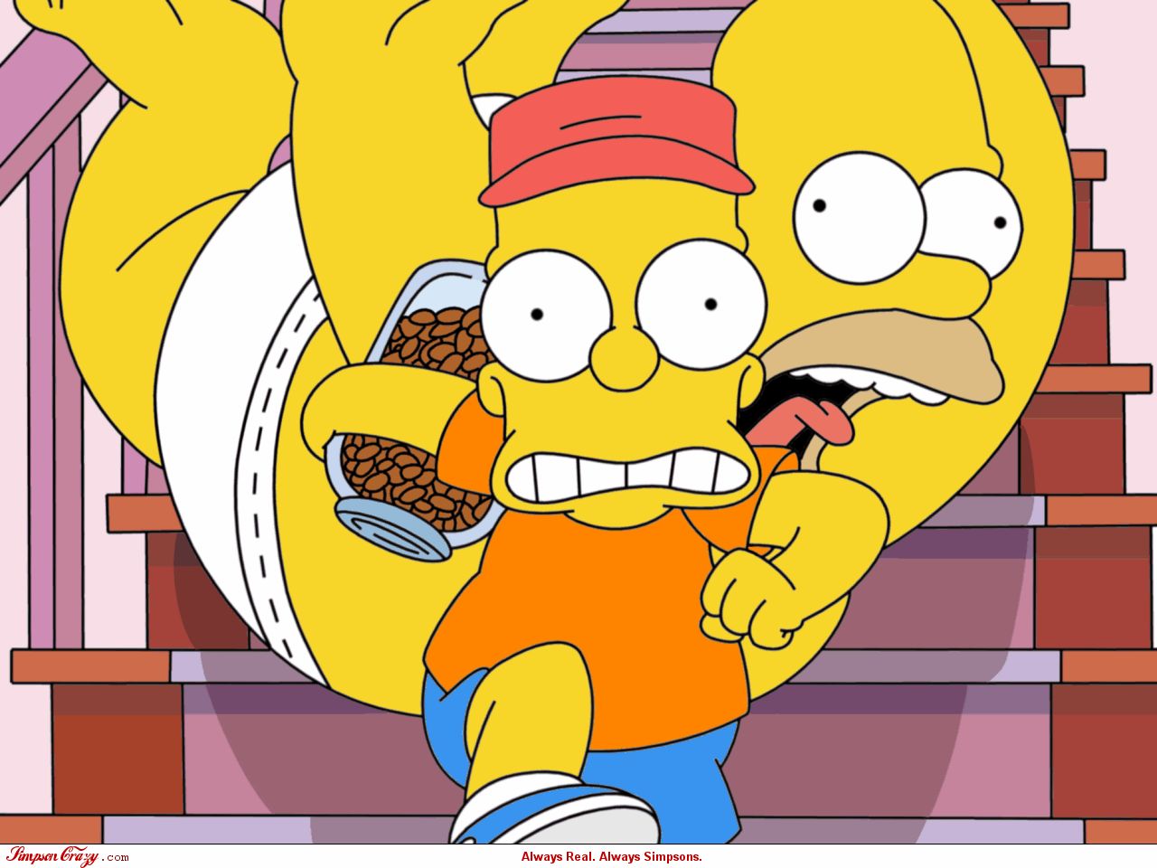 Handy-Wallpaper Homer Simpson, Die Simpsons, Fernsehserien, Bart Simpson kostenlos herunterladen.