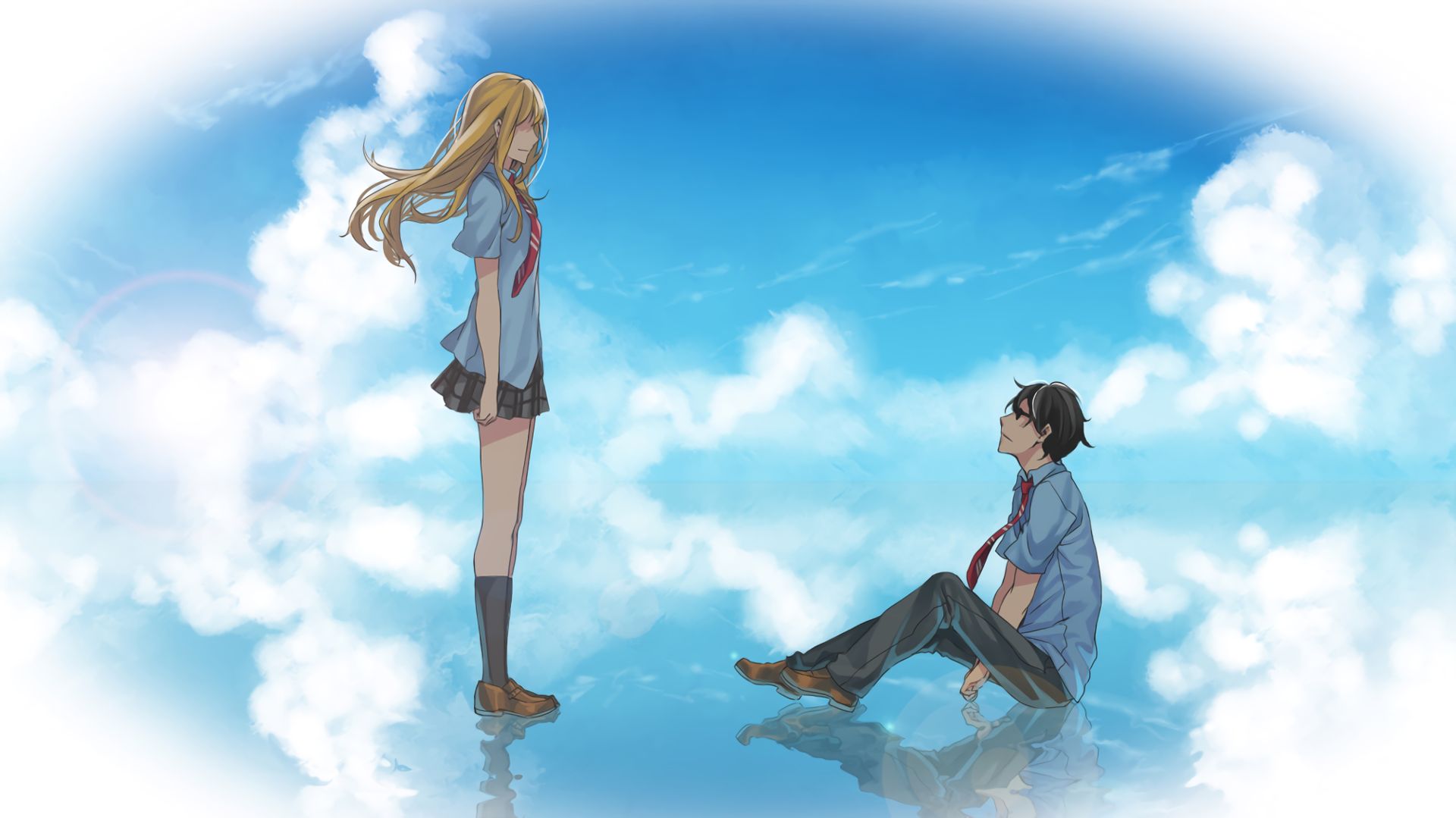 Descarga gratis la imagen Animado, Kousei Arima, Kaori Miyazono, Shigatsu Wa Kimi No Uso en el escritorio de tu PC