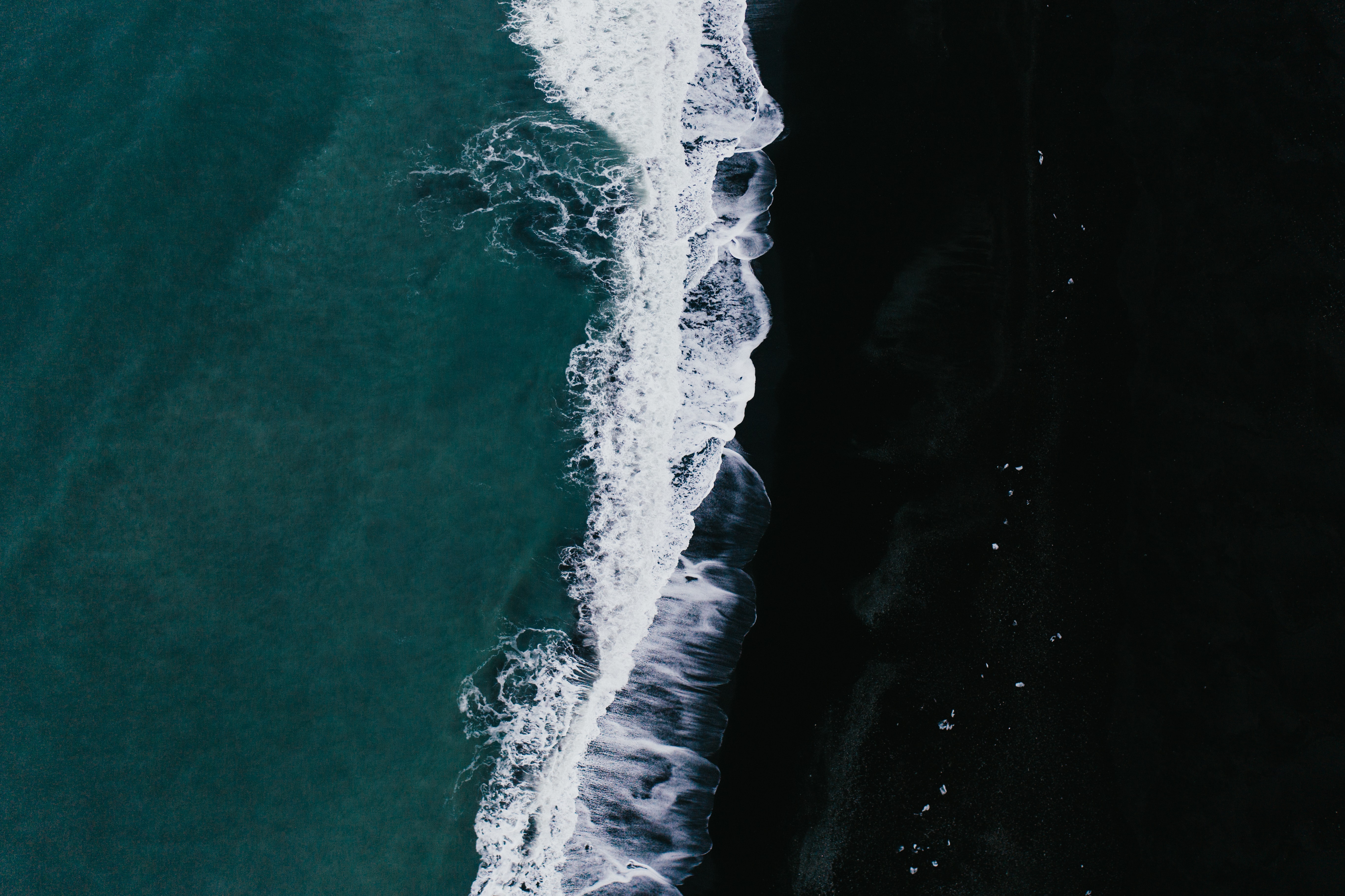 Download mobile wallpaper Waves, View From Above, Sea, Water, Nature for free.