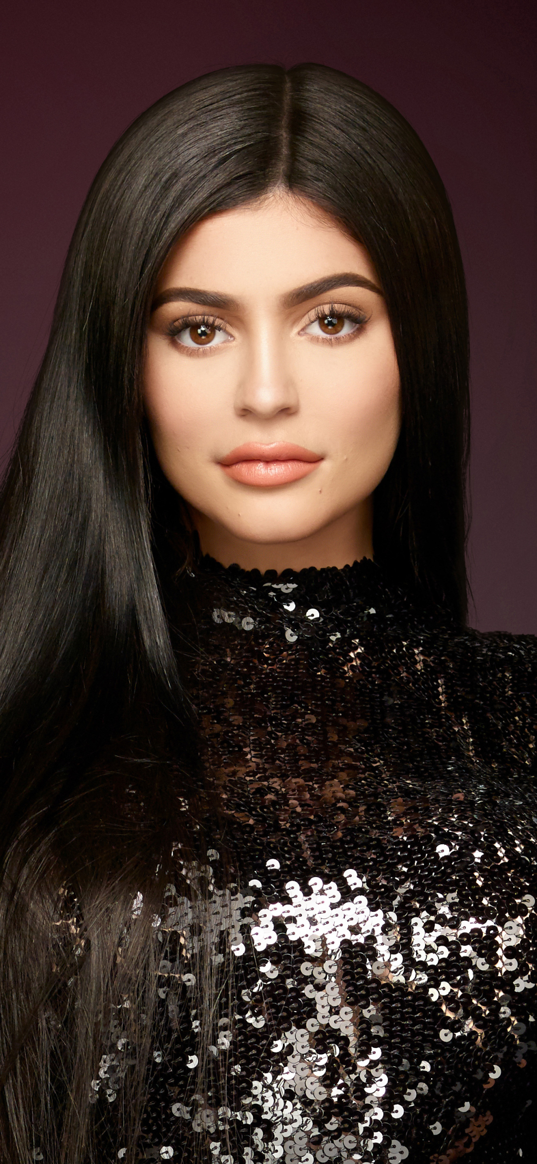 Download mobile wallpaper Model, American, Celebrity, Brown Eyes, Black Hair, Kylie Jenner for free.