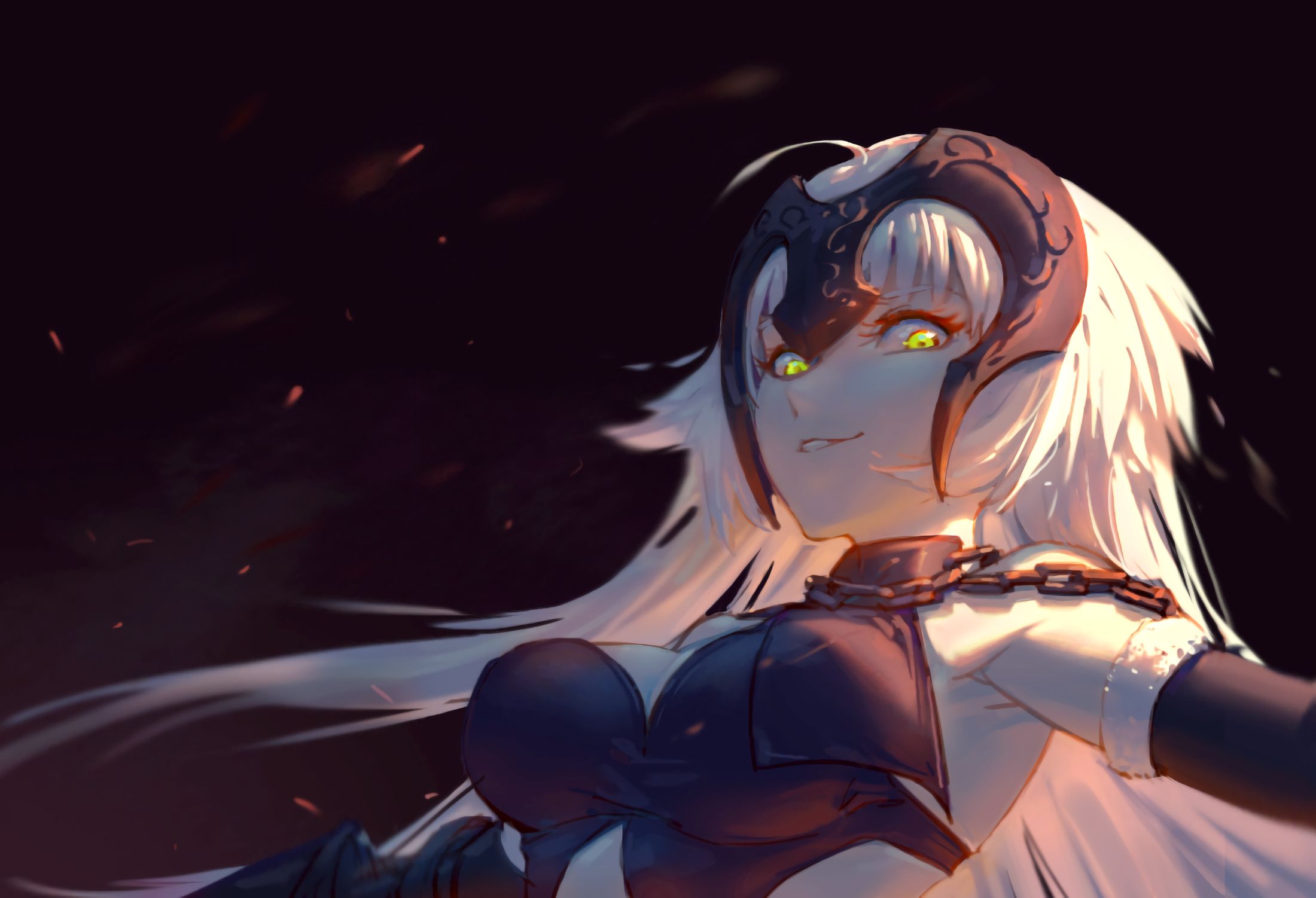 Free download wallpaper Anime, Yellow Eyes, White Hair, Fate/grand Order, Jeanne D'arc Alter, Avenger (Fate/grand Order), Fate Series on your PC desktop