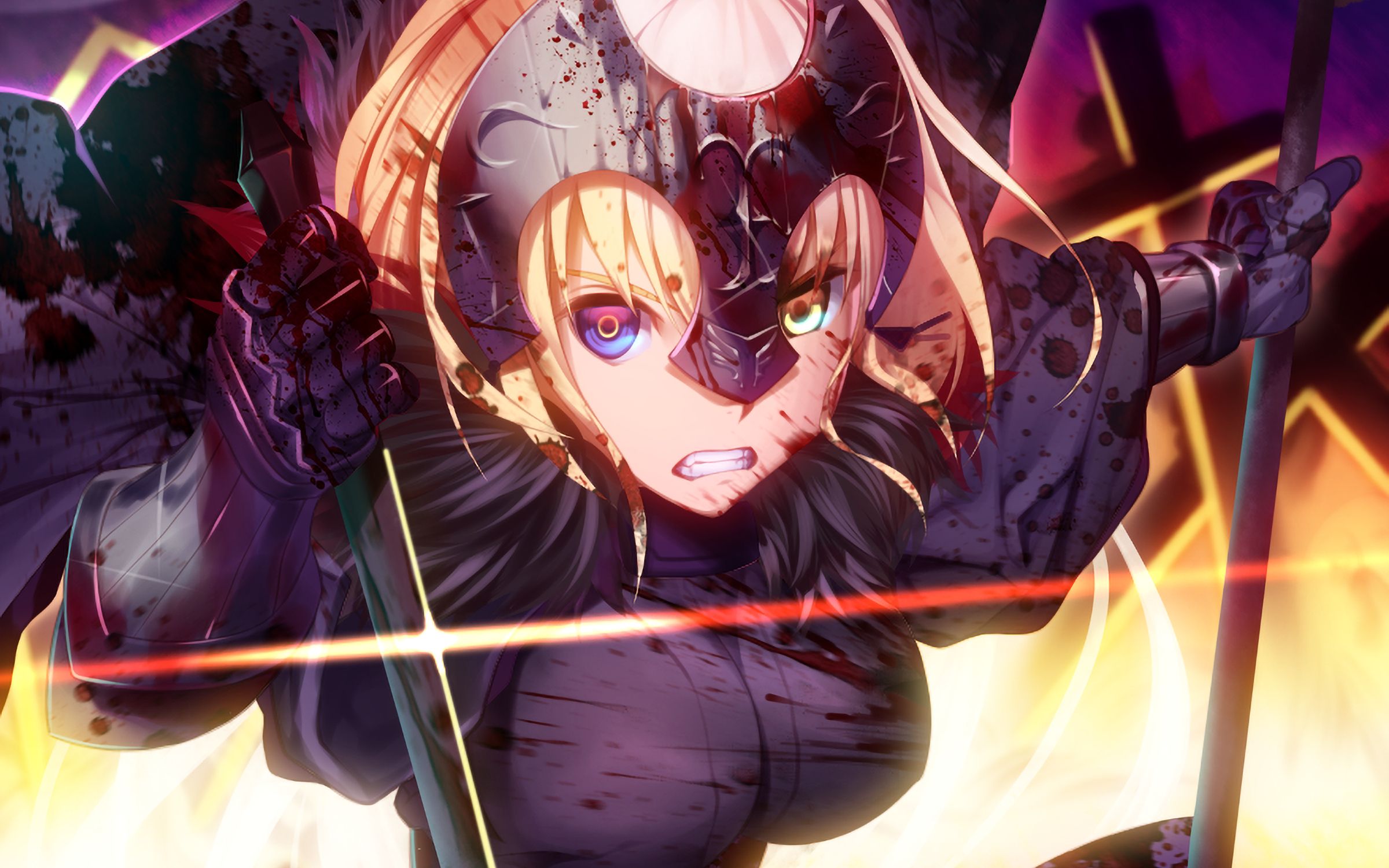 Download mobile wallpaper Anime, Blood, Sword, Woman Warrior, Fate/grand Order, Jeanne D'arc Alter, Avenger (Fate/grand Order), Fate Series for free.