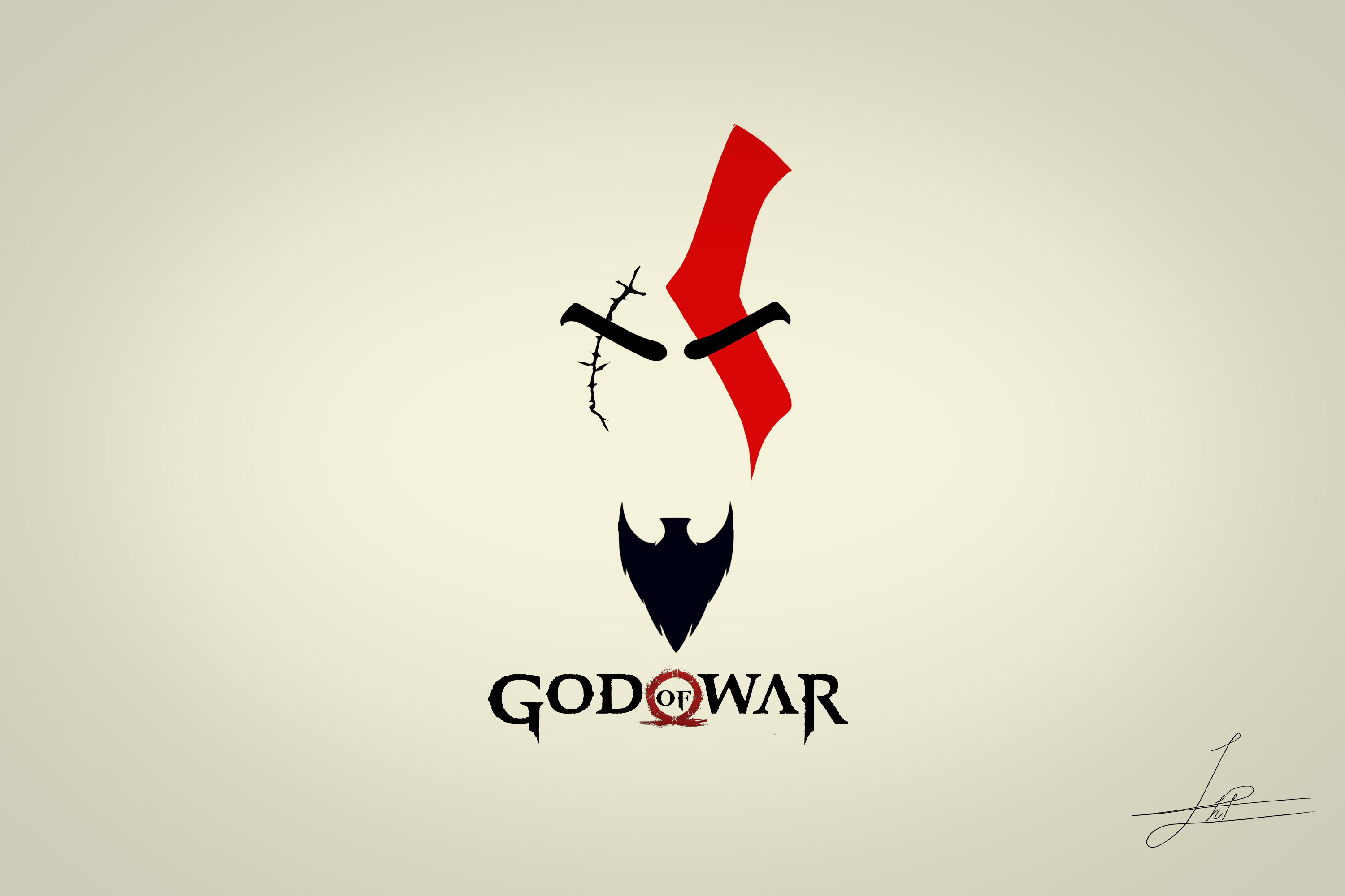 396701 descargar fondo de pantalla god of war, minimalista, videojuego: protectores de pantalla e imágenes gratis