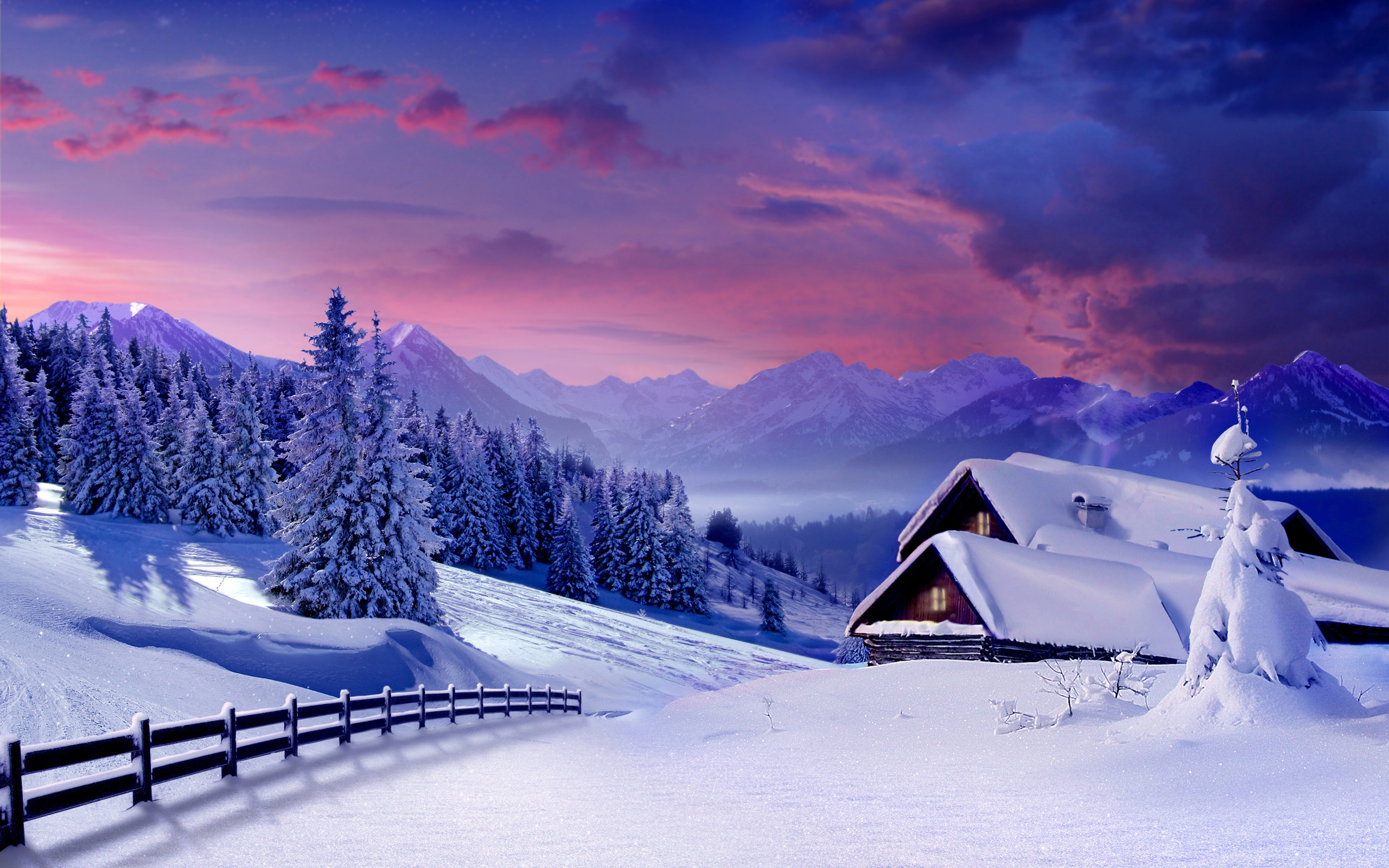 166210 descargar fondo de pantalla casa, invierno, tierra/naturaleza, nieve: protectores de pantalla e imágenes gratis
