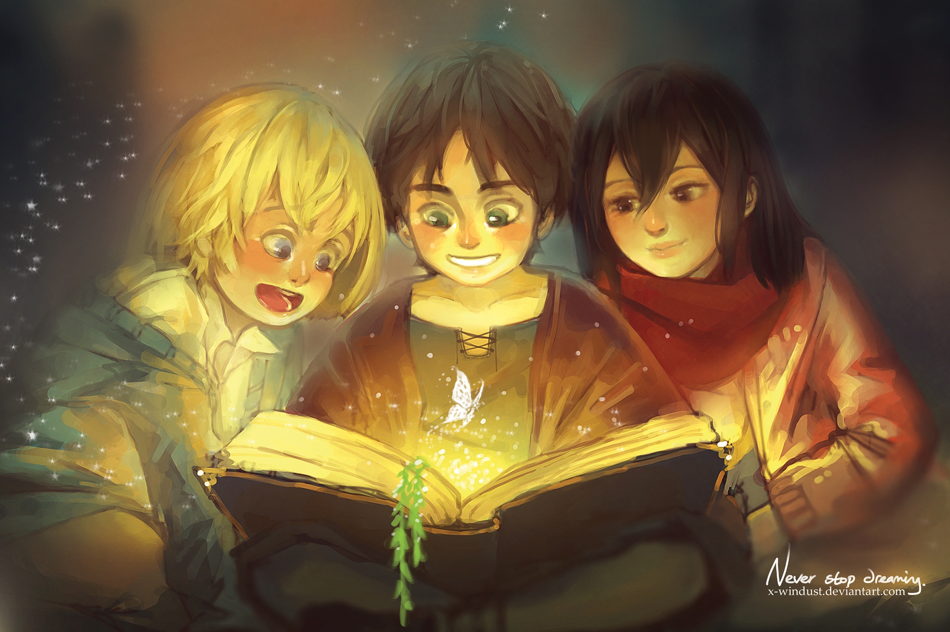 Baixe gratuitamente a imagem Anime, Armin Arlert, Eren Yeager, Mikasa Ackerman, Shingeki No Kyojin, Ataque Dos Titãs na área de trabalho do seu PC