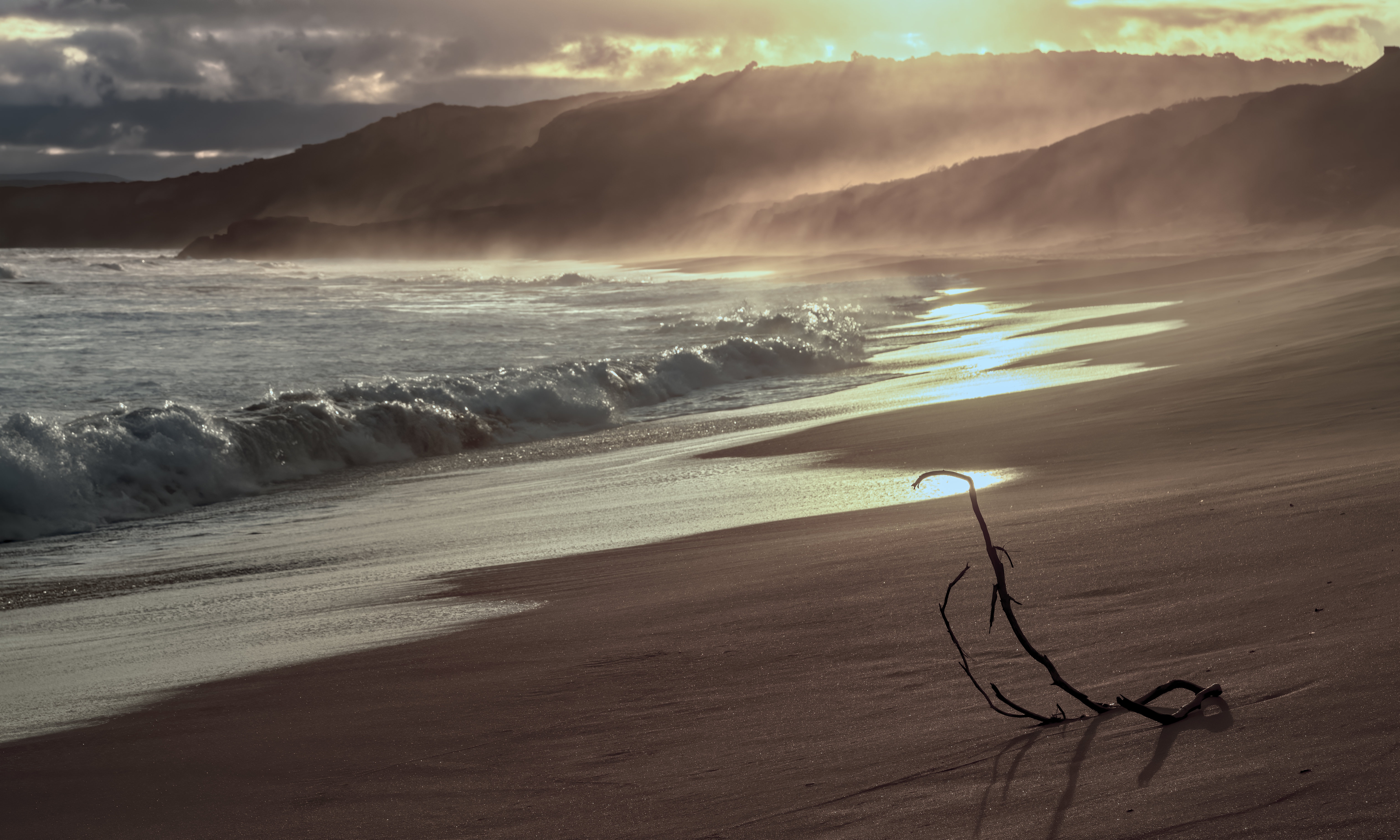 Free download wallpaper Sunset, Beach, Ocean, Earth on your PC desktop