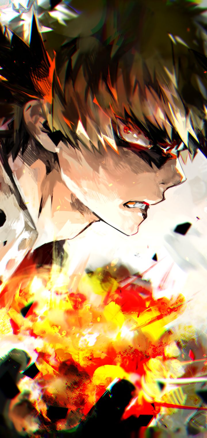 Handy-Wallpaper Animes, Katsuki Bakugou, Boku No Hero Academia kostenlos herunterladen.