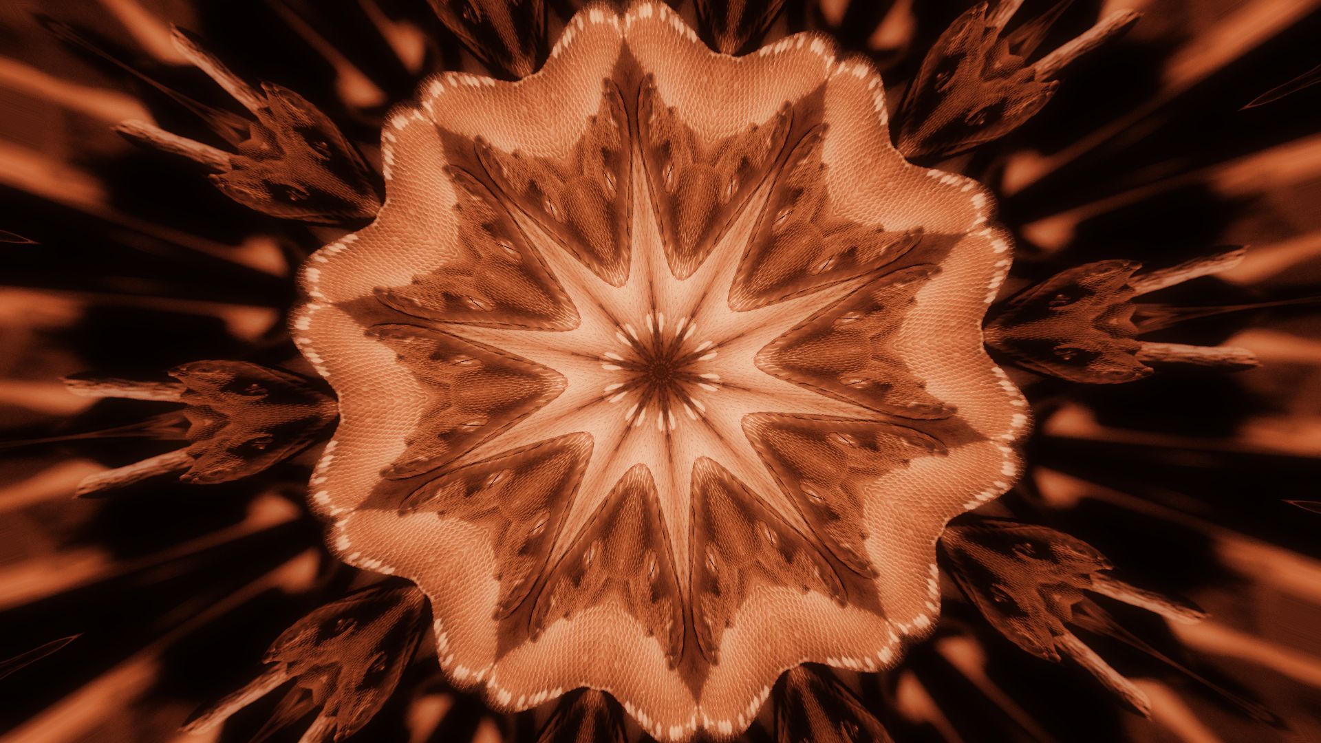 Download mobile wallpaper Abstract, Pattern, Brown, Artistic, Kaleidoscope for free.