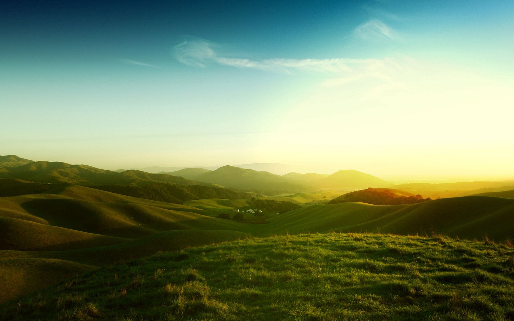 nature, sunset, fields, sun, evening, california, meadows