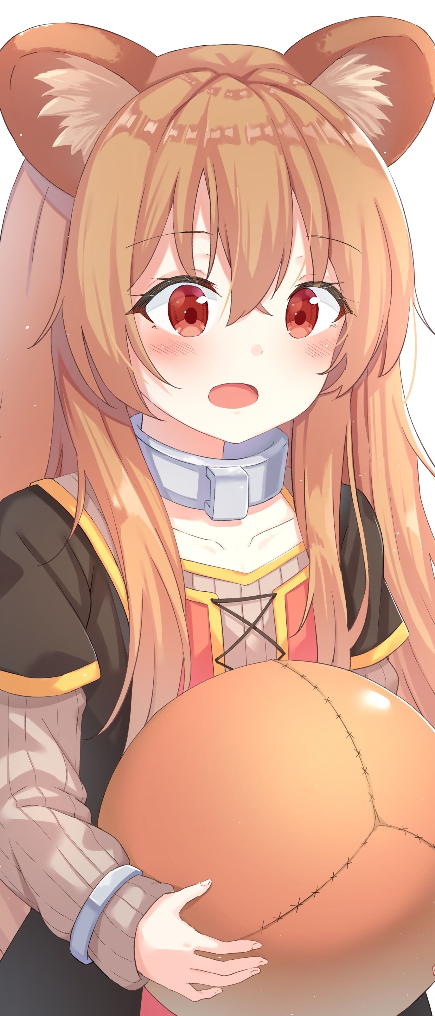 Download mobile wallpaper Anime, Face, Red Eyes, Brown Hair, Animal Ears, Raphtalia (The Rising Of The Shield Hero), The Rising Of The Shield Hero for free.
