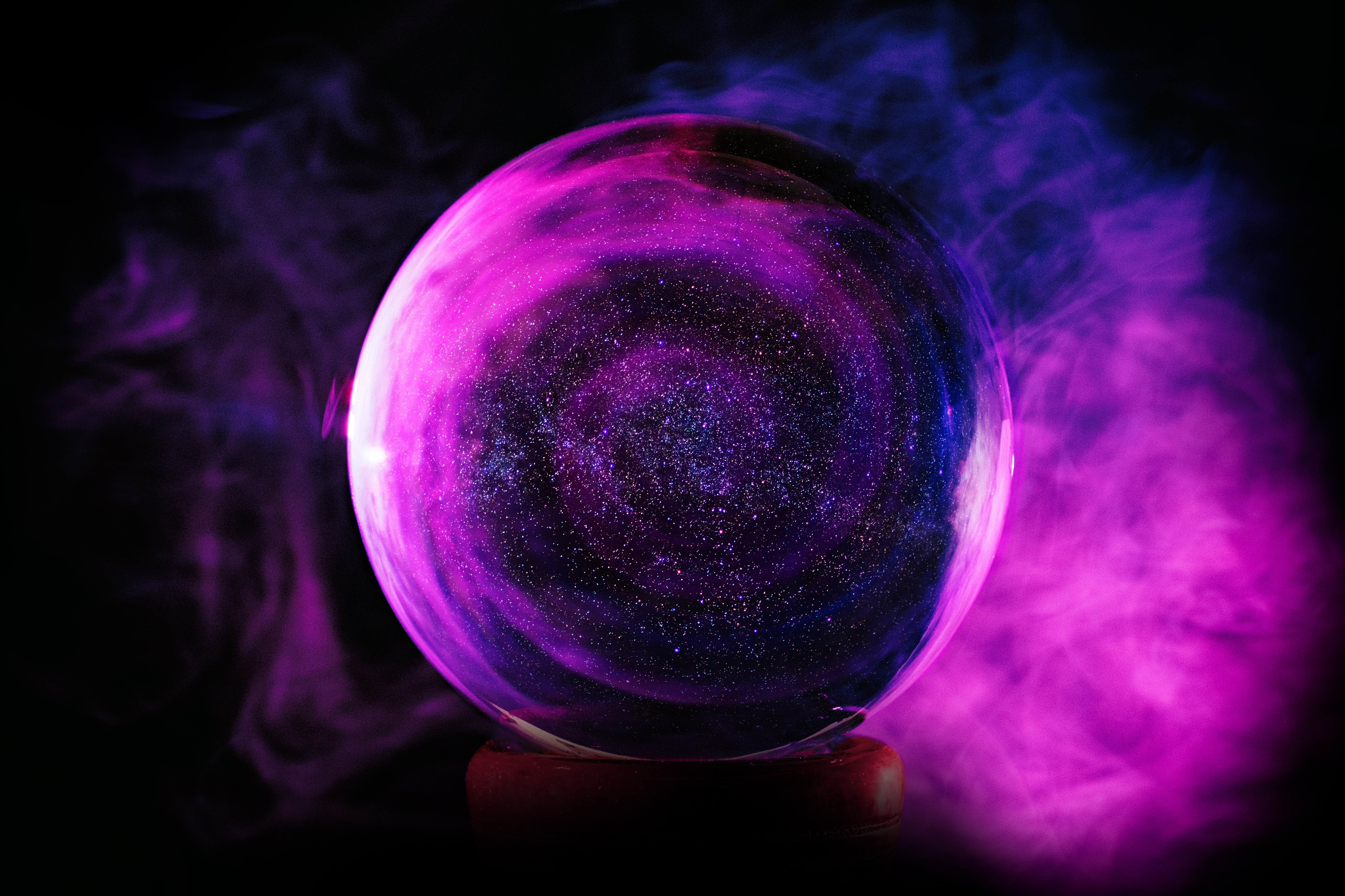 Free download wallpaper Violet, Shine, Ball, Glass, Dark, Brilliance, Purple on your PC desktop