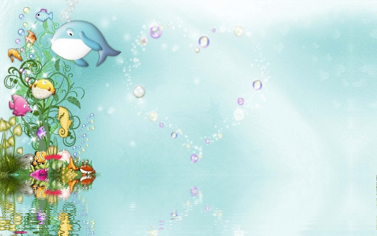 Free download wallpaper Water, Artistic, Fish, Cute on your PC desktop