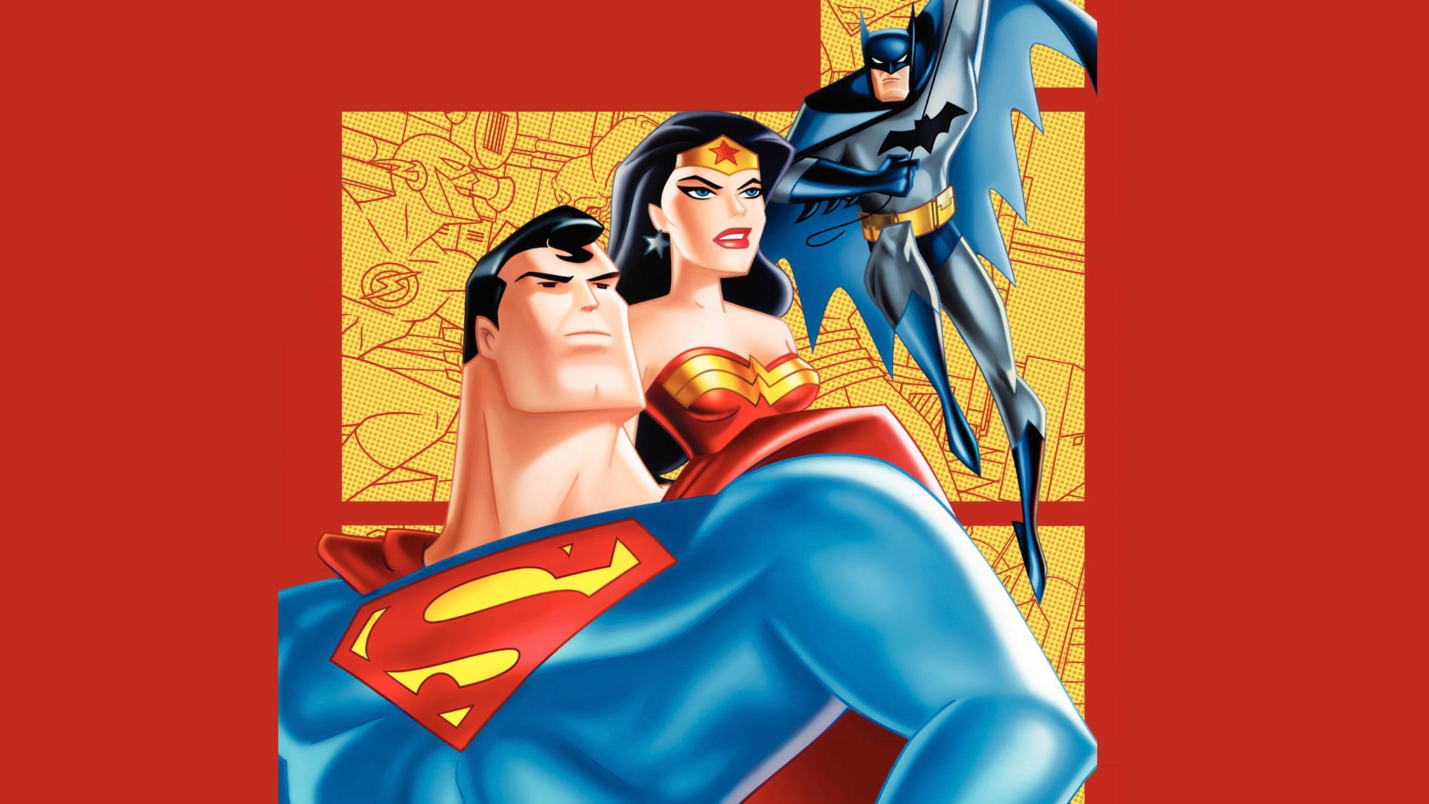 Téléchargez des papiers peints mobile Superman, Éclat, Séries Tv, Homme Chauve Souris, Wonder Woman, Wally West, La Ligue Des Justiciers gratuitement.