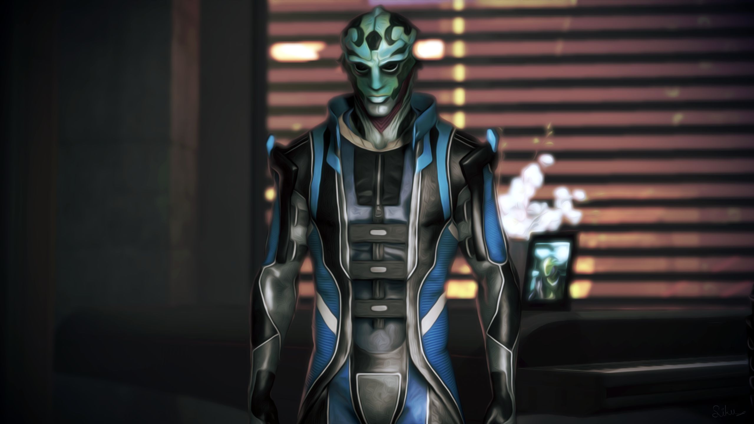 Handy-Wallpaper Mass Effect 3, Than Krios, Mass Effect, Computerspiele kostenlos herunterladen.
