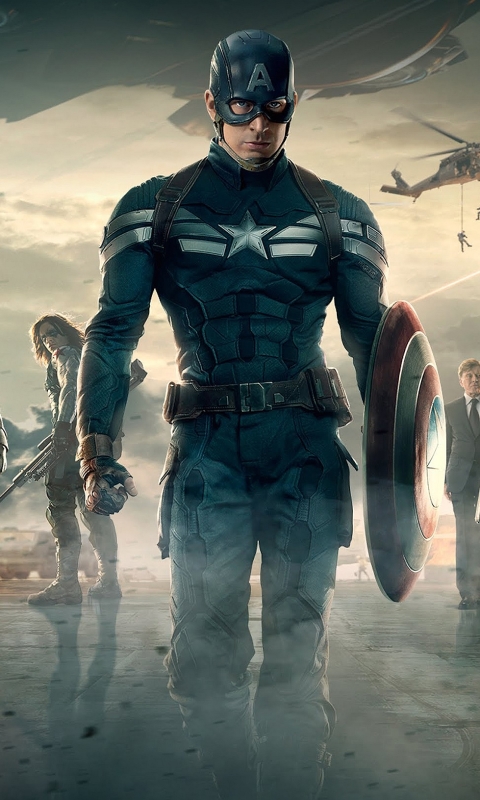 Descarga gratuita de fondo de pantalla para móvil de Chris Evans, Películas, Capitan América, Samuel L Jackson, Capitán América: El Soldado De Invierno, Capitan America.