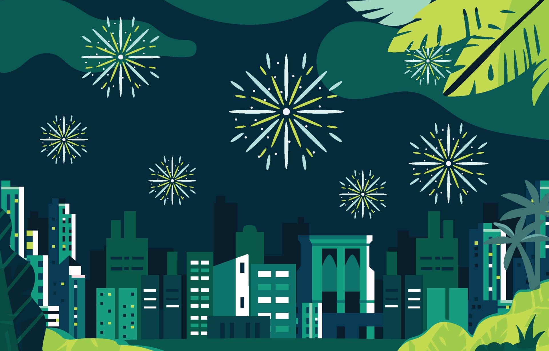 Laden Sie das Feuerwerk, Künstlerisch, Großstadt-Bild kostenlos auf Ihren PC-Desktop herunter
