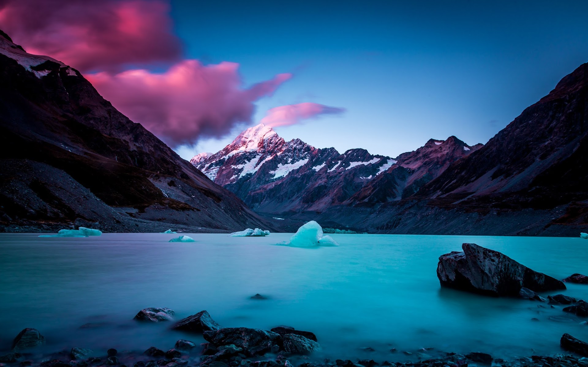 PCデスクトップに氷, 湖, 山, 青い, 地球, クラウド画像を無料でダウンロード