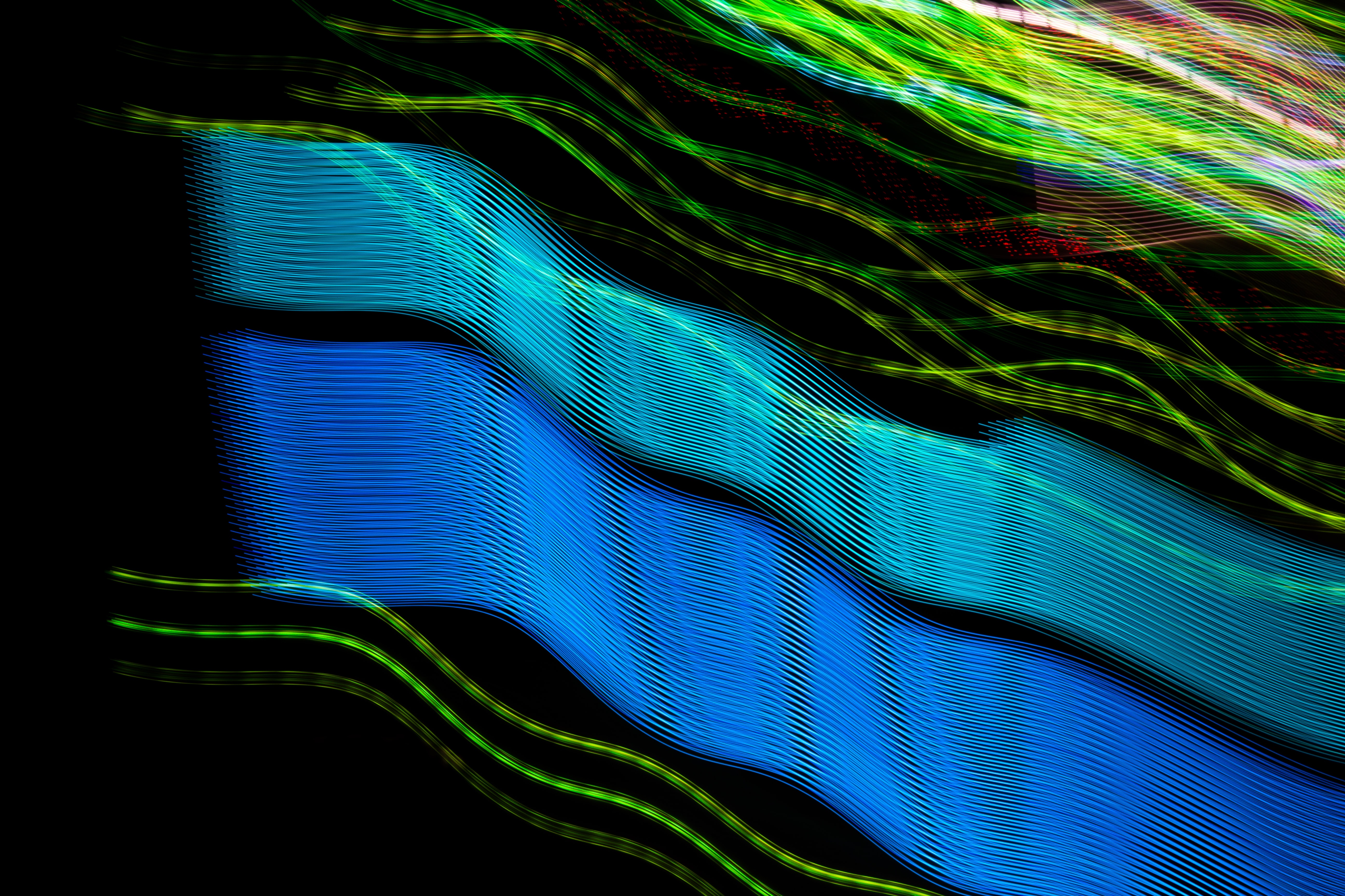 Free download wallpaper Abstract, Motley, Wavy, Multicolored, Lines, Glow, Neon on your PC desktop