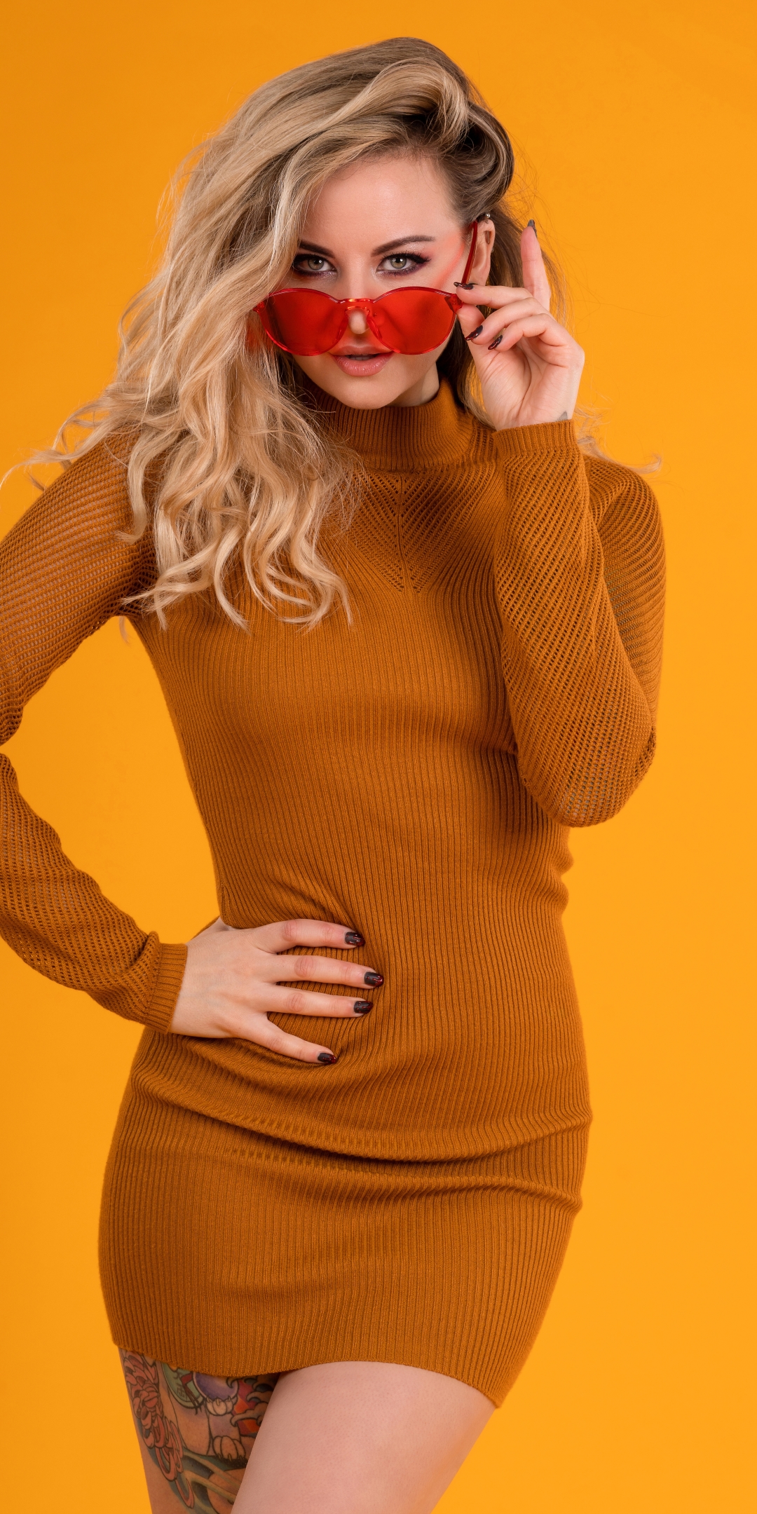 Handy-Wallpaper Blond, Sonnenbrille, Modell, Frauen, Blondinen kostenlos herunterladen.