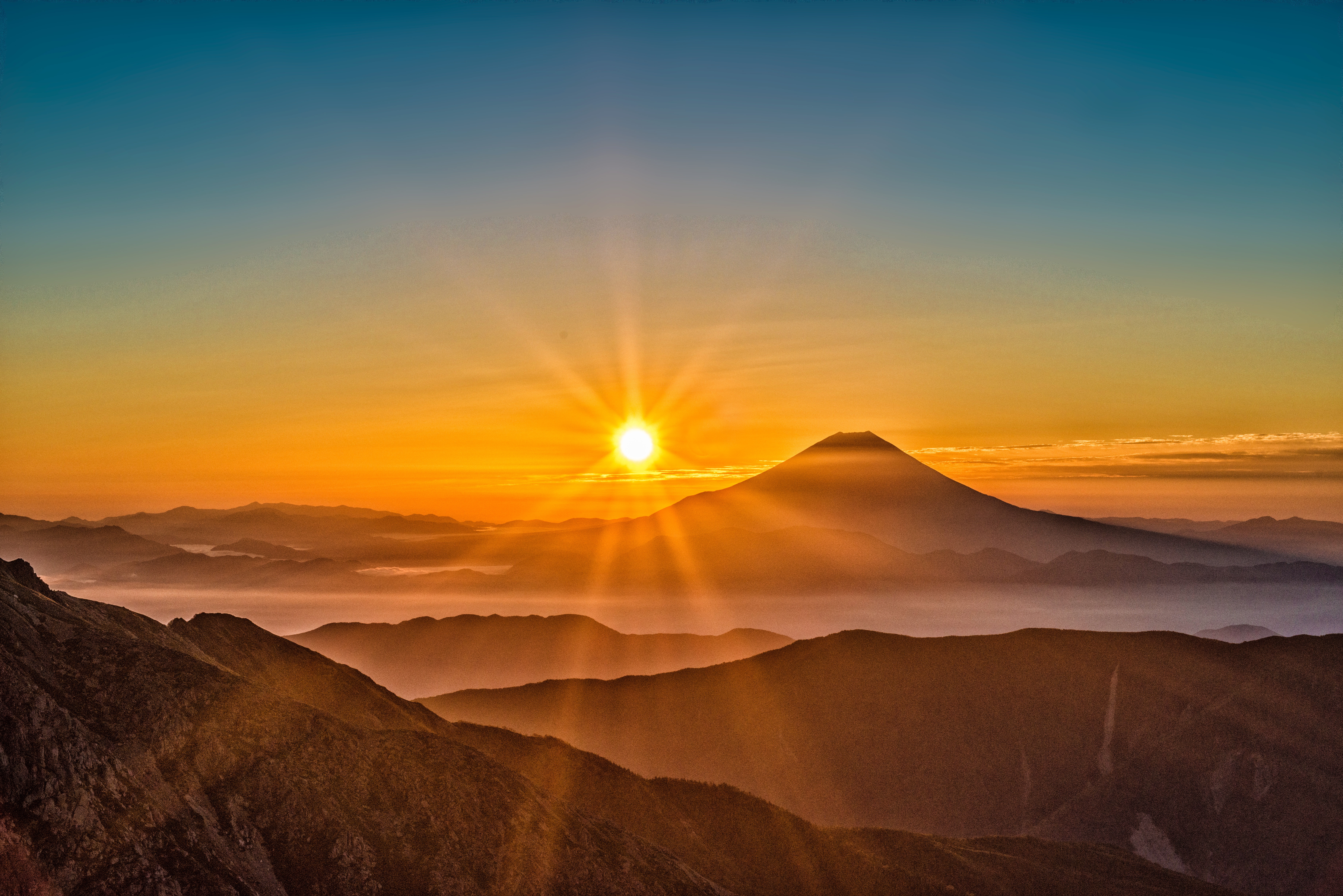 82567壁紙のダウンロード富士山, 日本, サン, 自然-スクリーンセーバーと写真を無料で