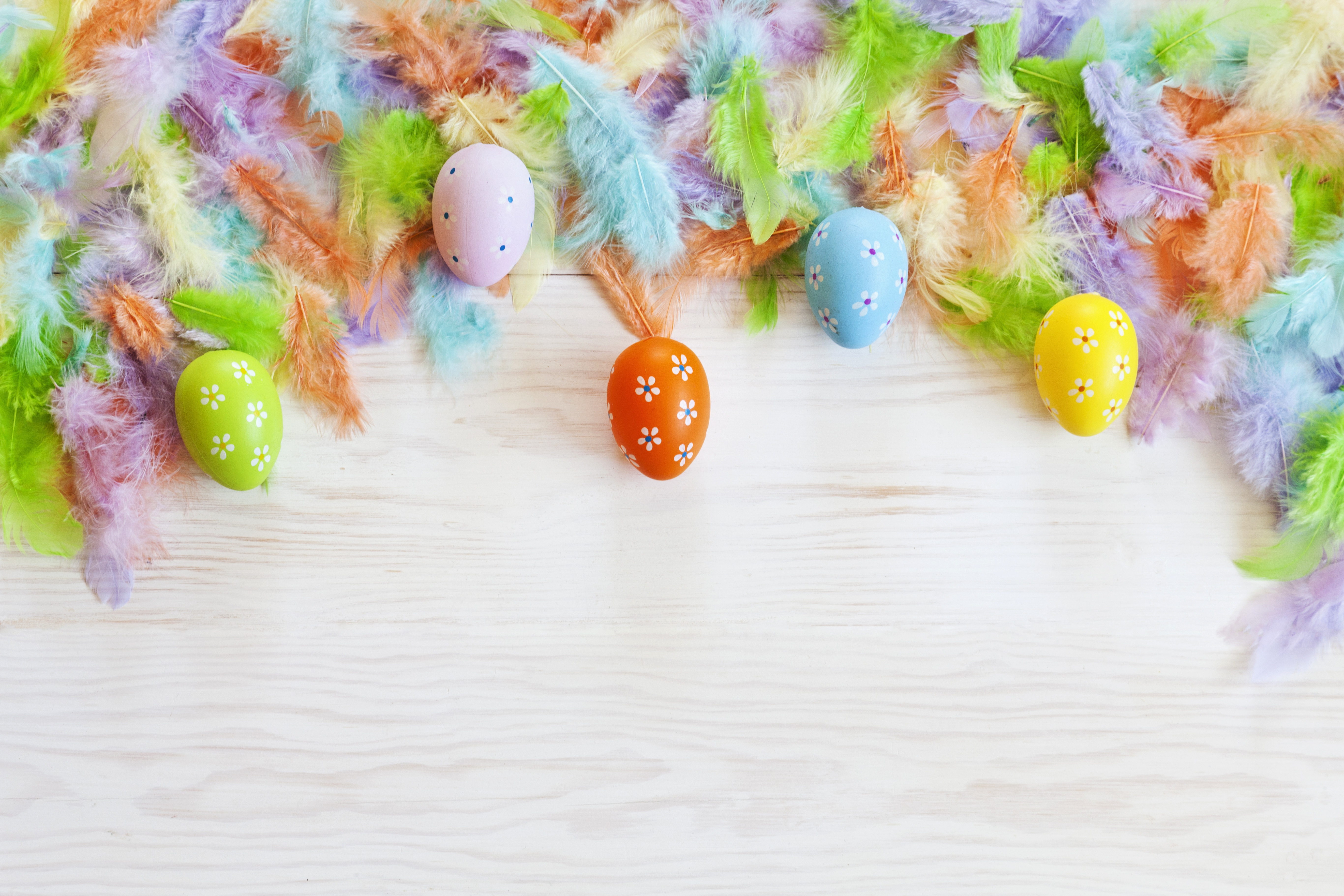 Download mobile wallpaper Easter, Feather, Holiday, Easter Egg for free.
