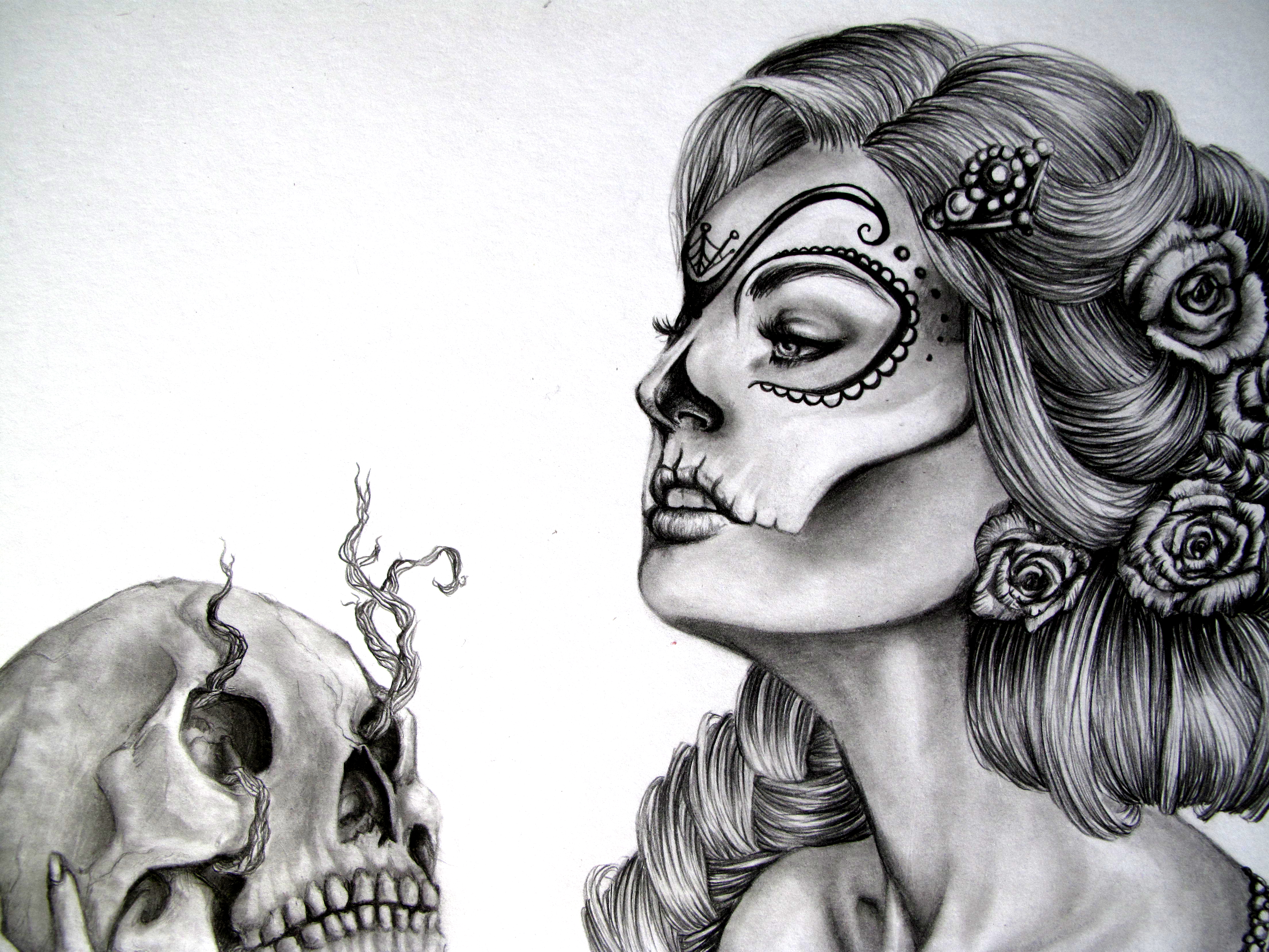 artistic, sugar skull