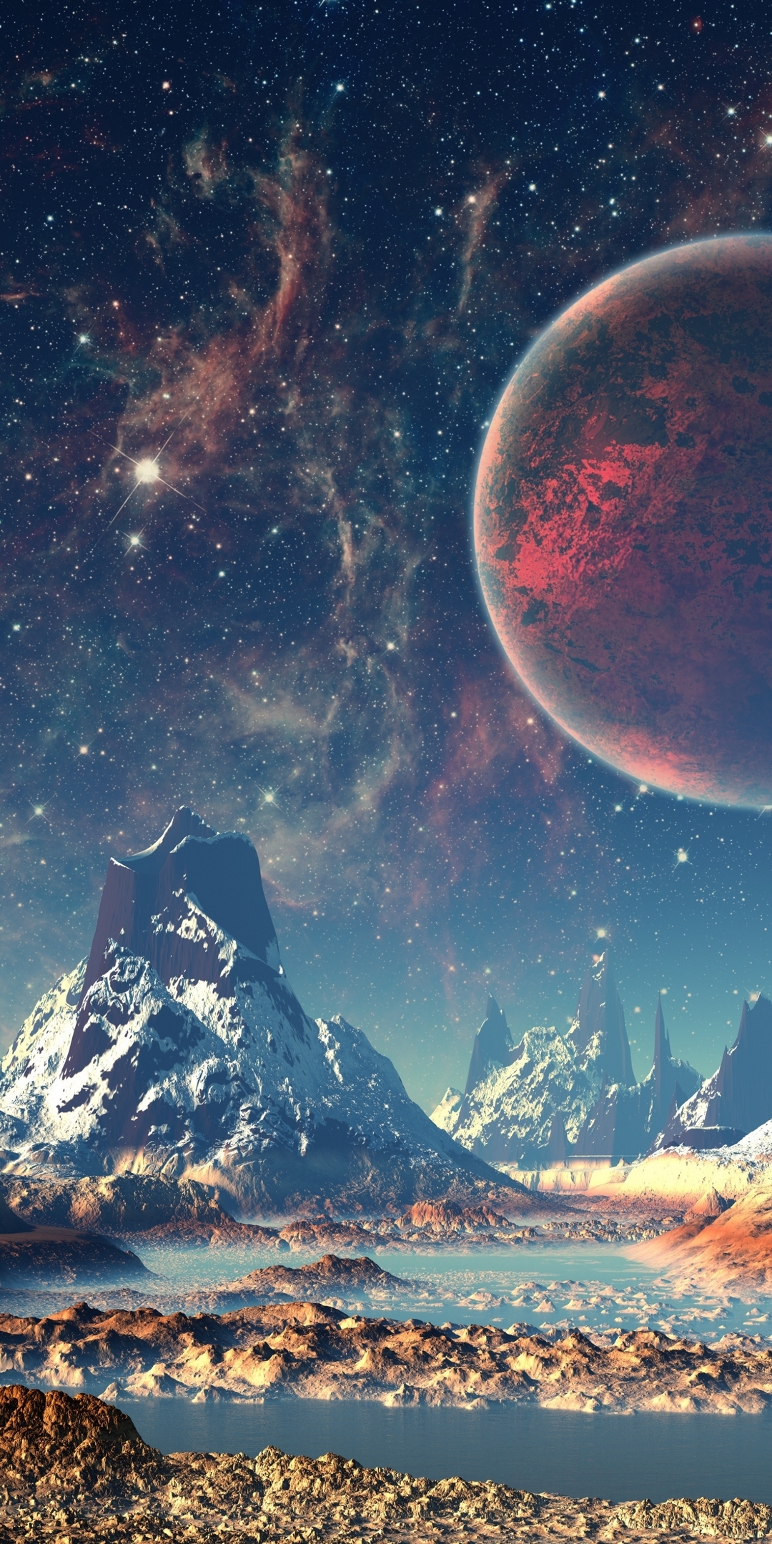 Handy-Wallpaper Landschaft, Science Fiction kostenlos herunterladen.