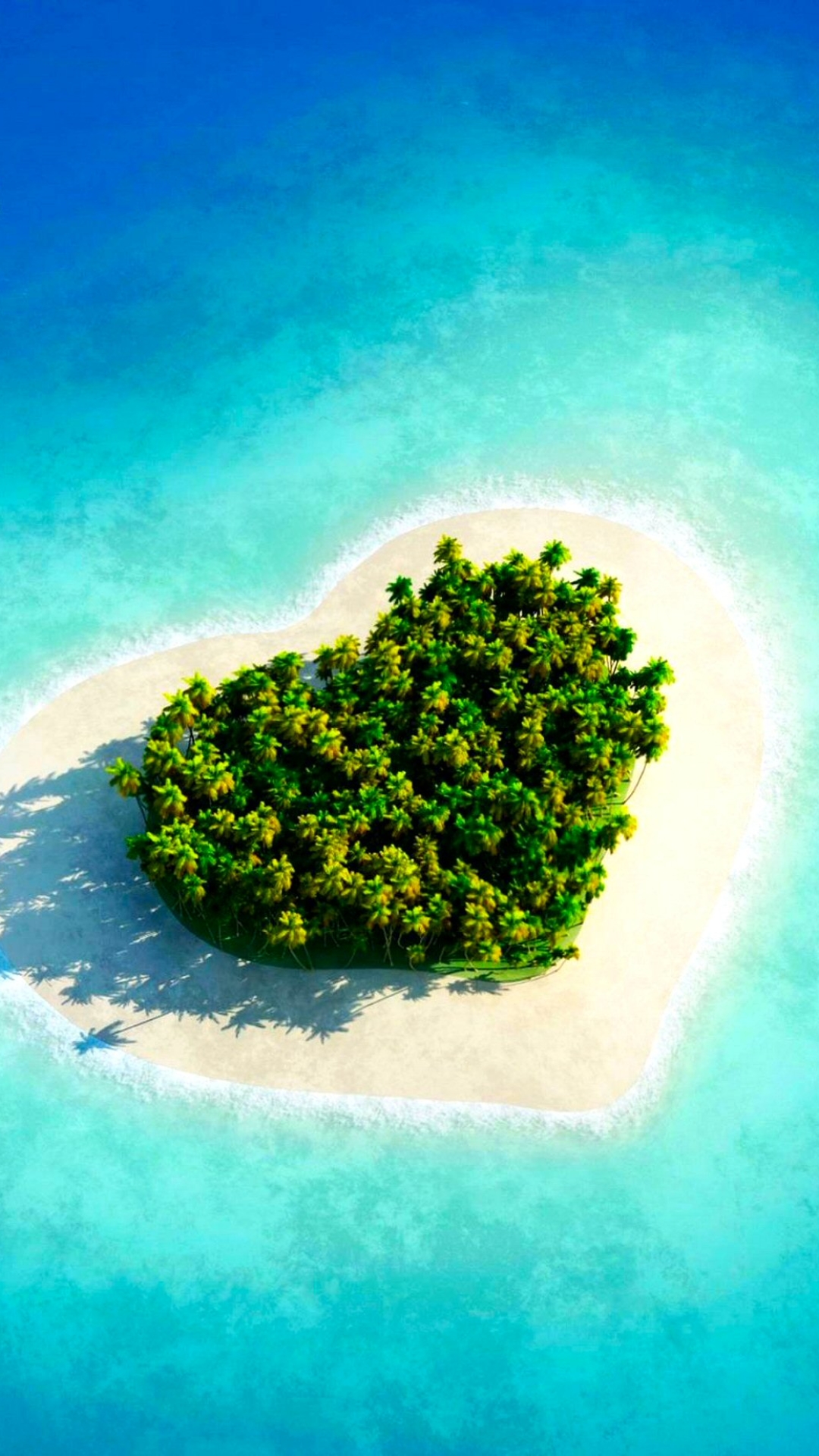 Скачати мобільні шпалери Літо, Земля, Острів, Серце, Тропічний, Мальдіви, Пляжний безкоштовно.