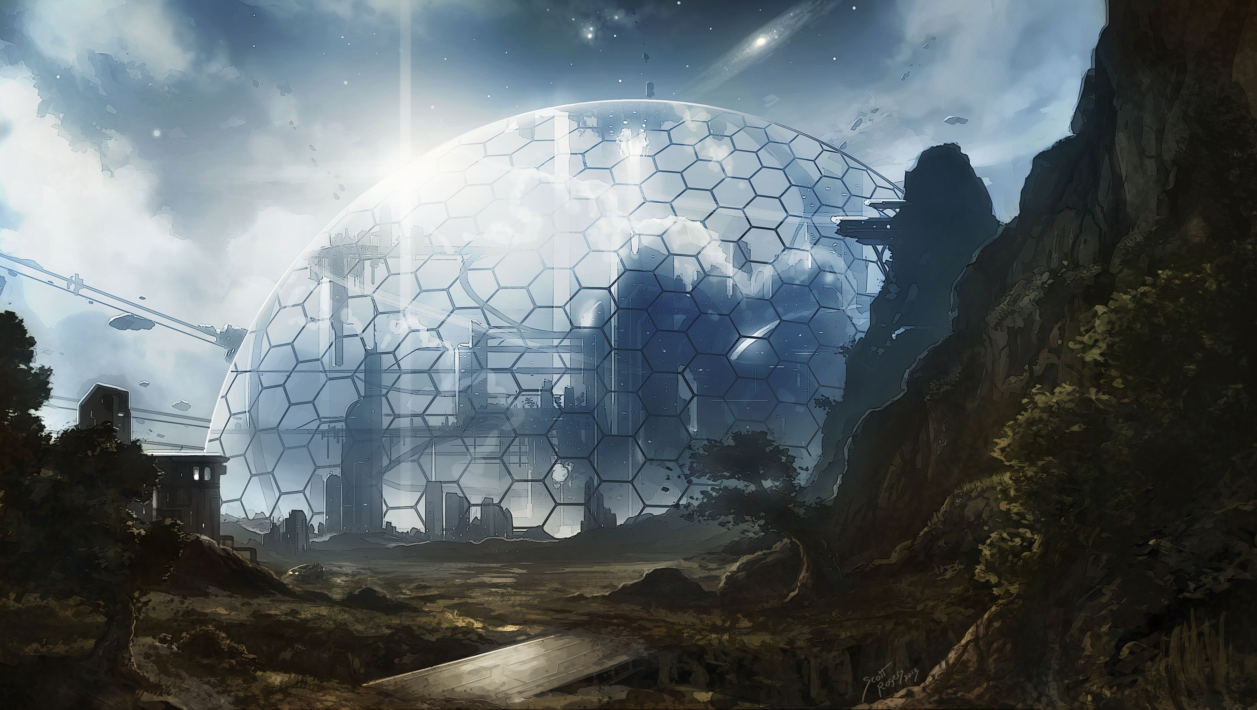 Free download wallpaper City, Sci Fi, Sphere, Futuristic on your PC desktop