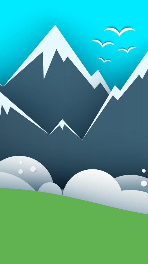 Download mobile wallpaper Mountain, Artistic, Cloud for free.