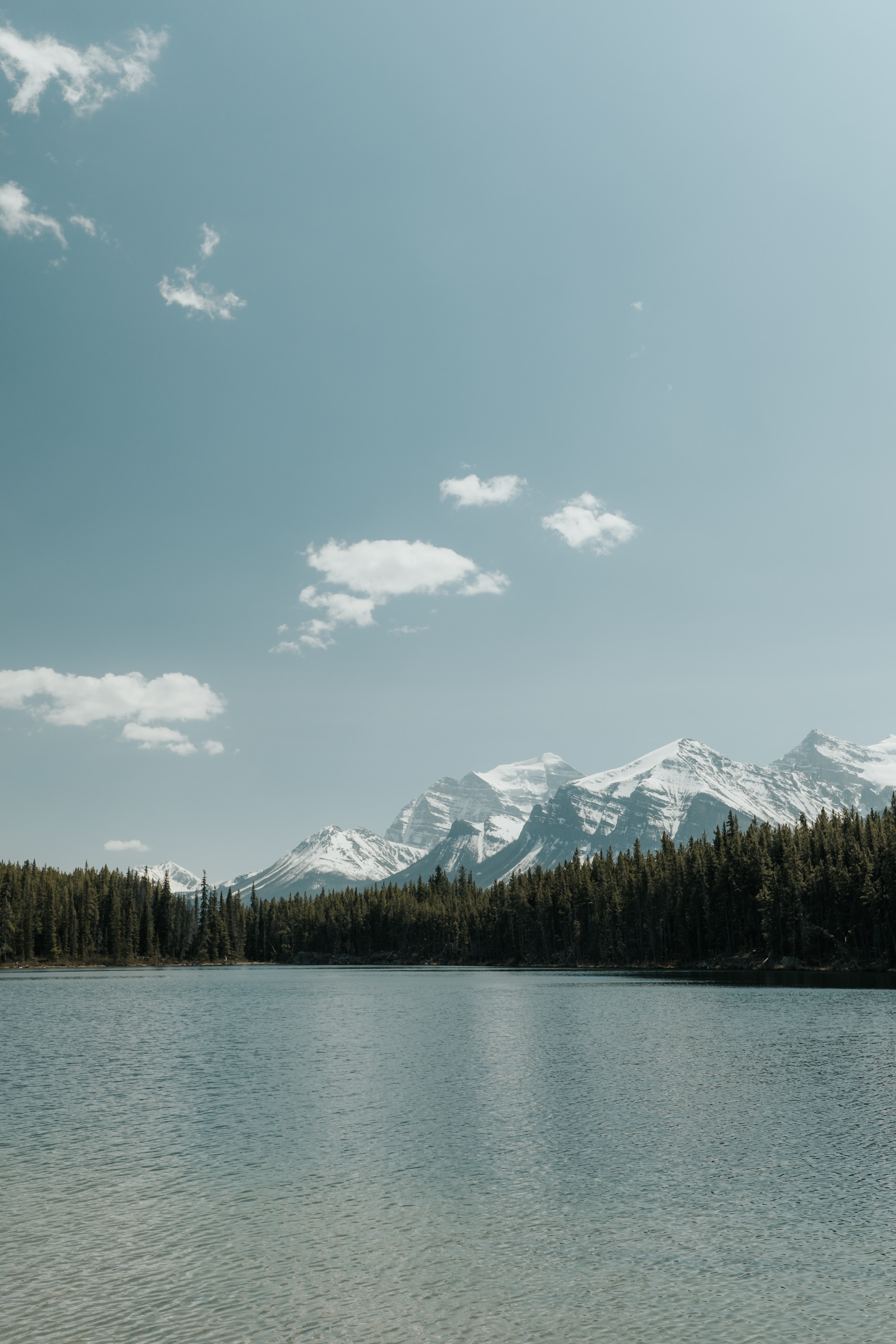 Free download wallpaper Sky, Lake, Nature, Trees, Mountains, Landscape on your PC desktop