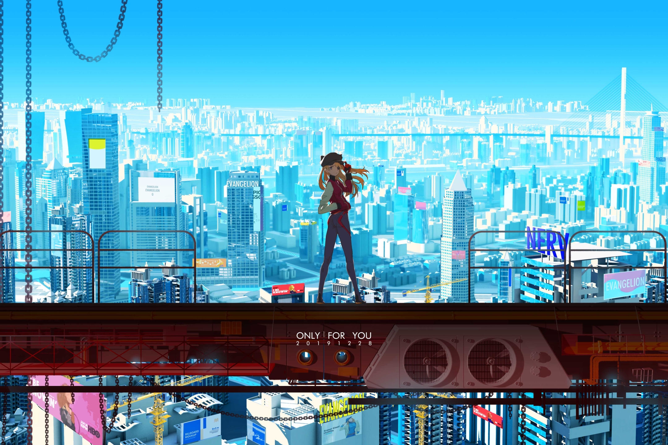 Descarga gratuita de fondo de pantalla para móvil de Evangelion, Ciudad, Animado, Asuka Langley Sohryu, Evangelion Shin Gekijôban: Kyu.