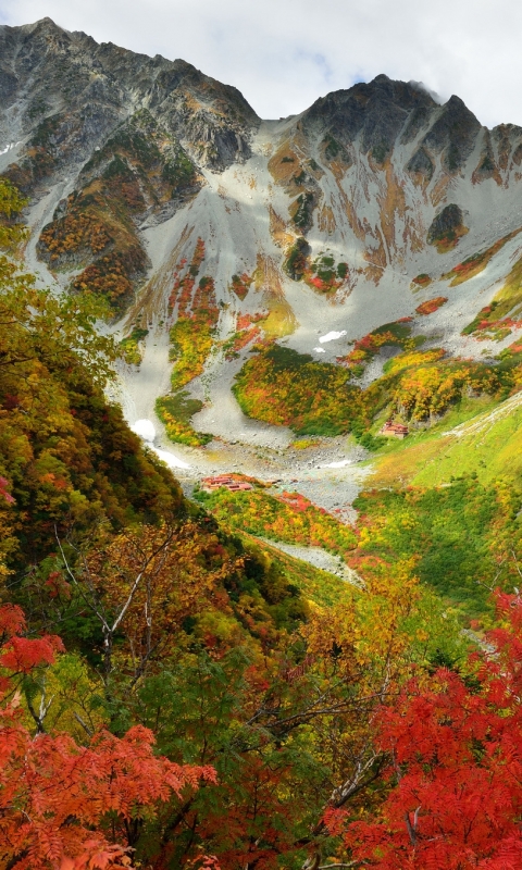 Скачать картинку Пейзаж, Природа, Горы, Осень, Гора, Лес, Ландшафт, Падать, Земля/природа в телефон бесплатно.