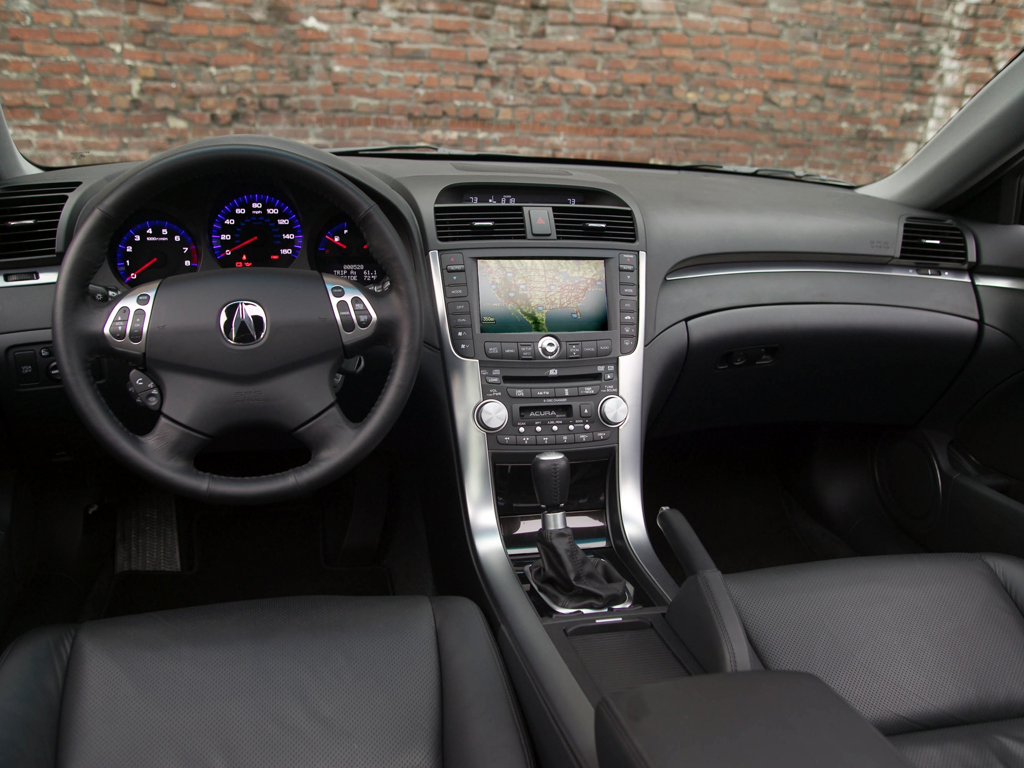 cars, acura, interior, steering wheel, rudder, salon, speedometer, tl, 2004 phone background