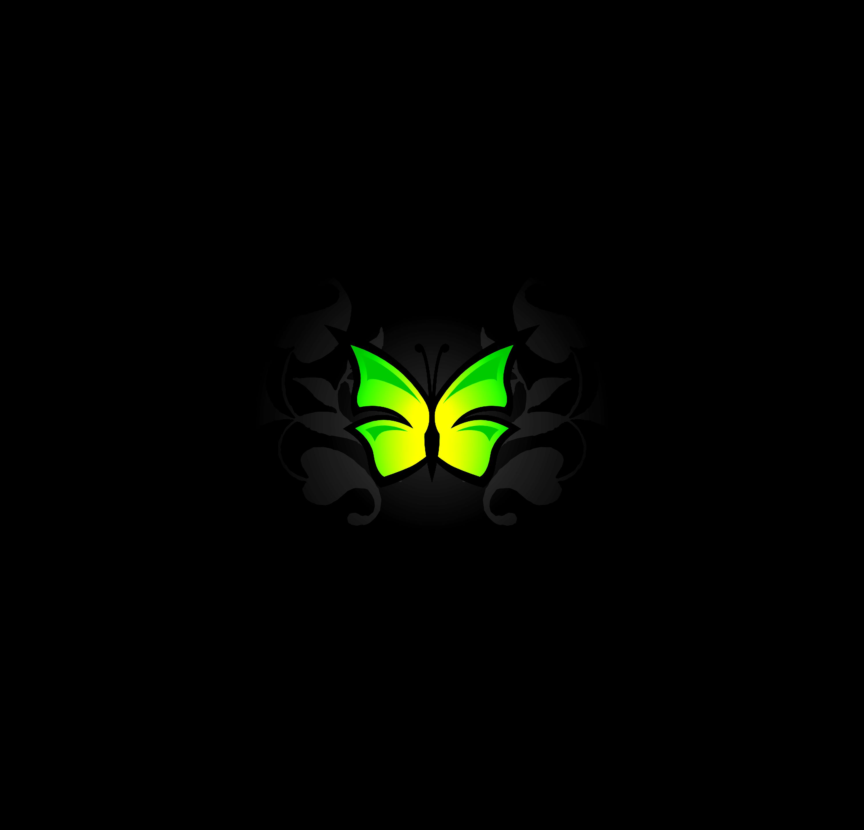 butterfly, light green, vector, patterns, salad cellphone