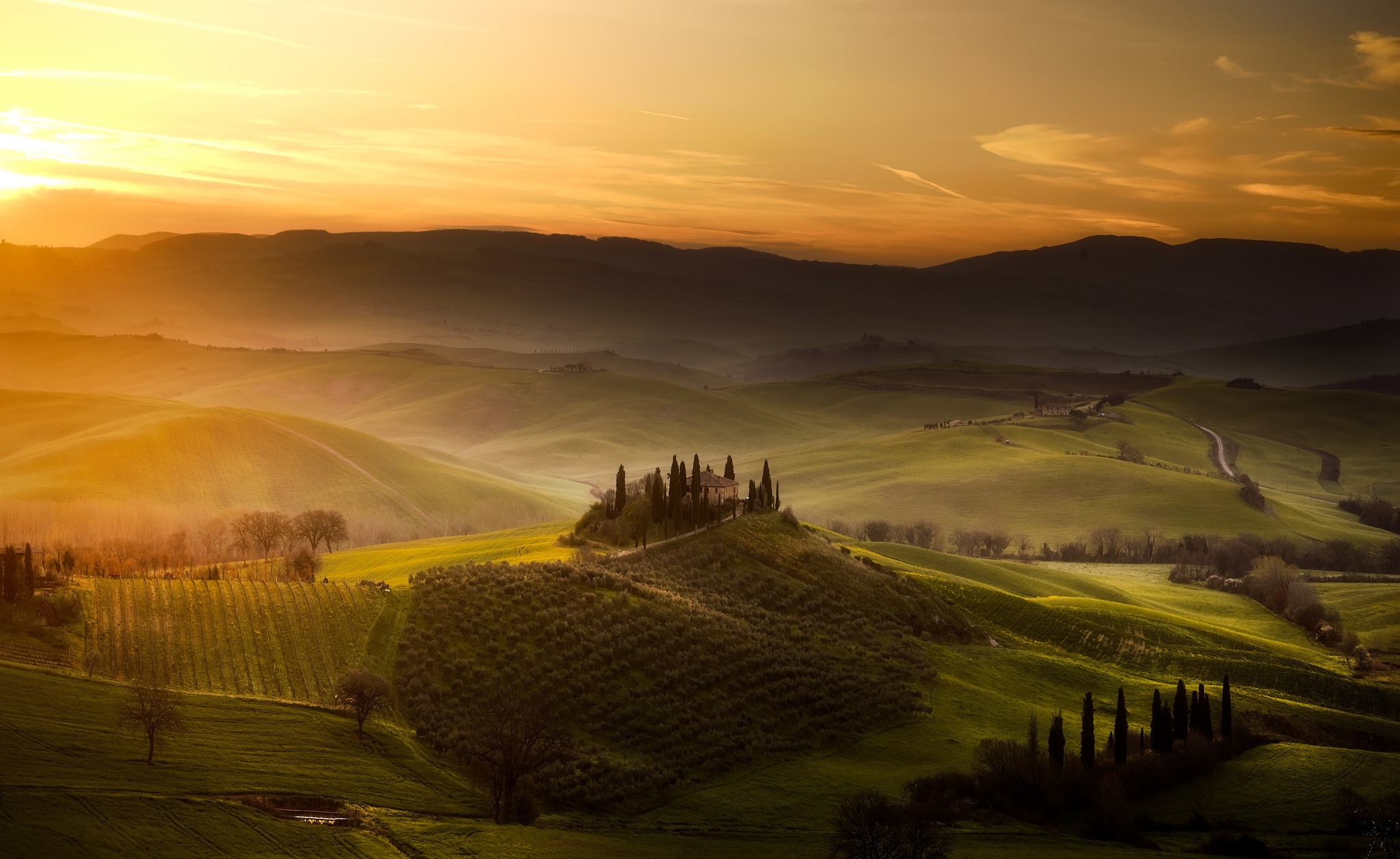 無料モバイル壁紙風景, イタリア, 丘, 写真撮影, トスカーナをダウンロードします。