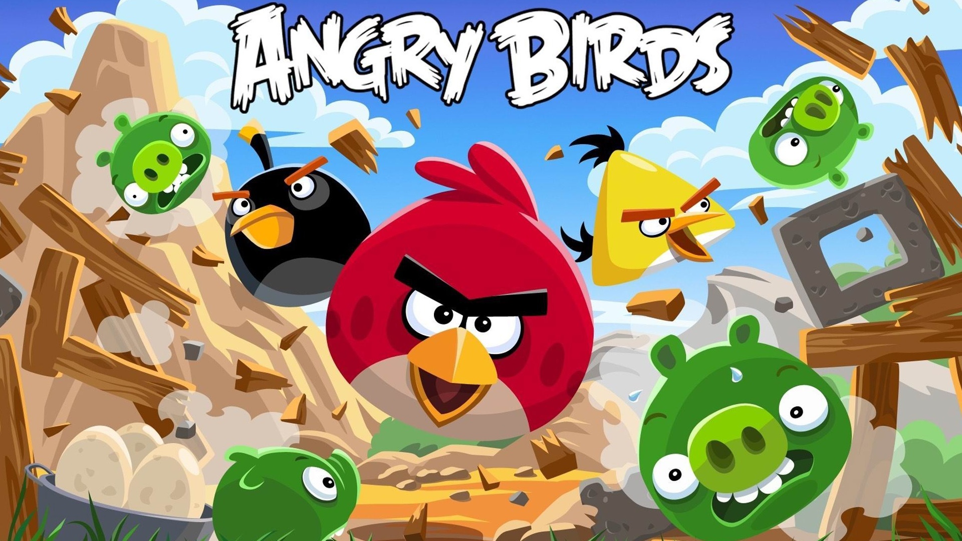 Завантажити шпалери Трилогія Angry Birds на телефон безкоштовно