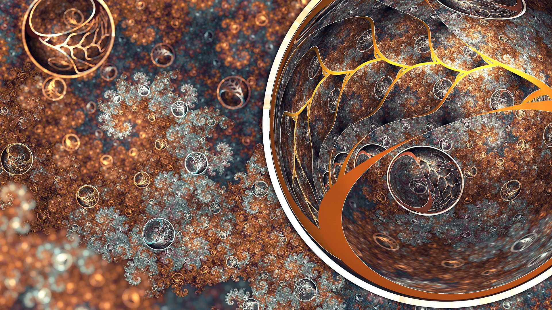 Free download wallpaper Abstract, Fractal, Sphere on your PC desktop