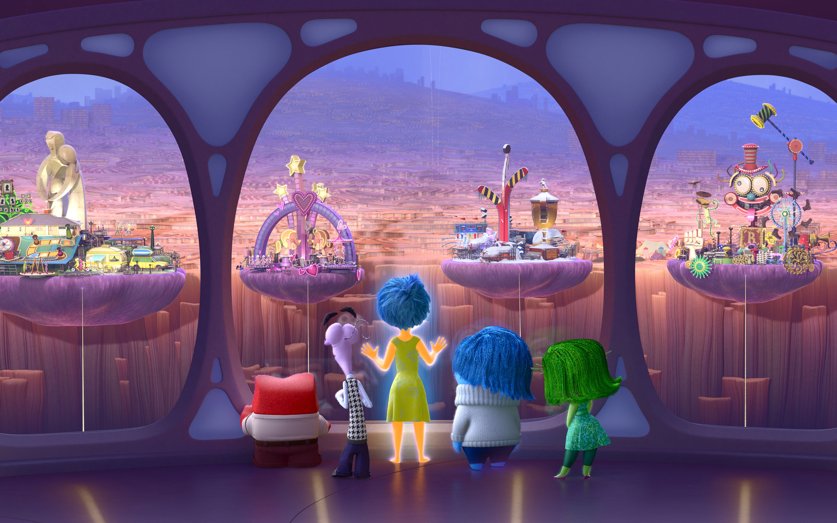 inside out, movie, anger (inside out), disgust (inside out), fear (inside out), joy (inside out), sadness (inside out)