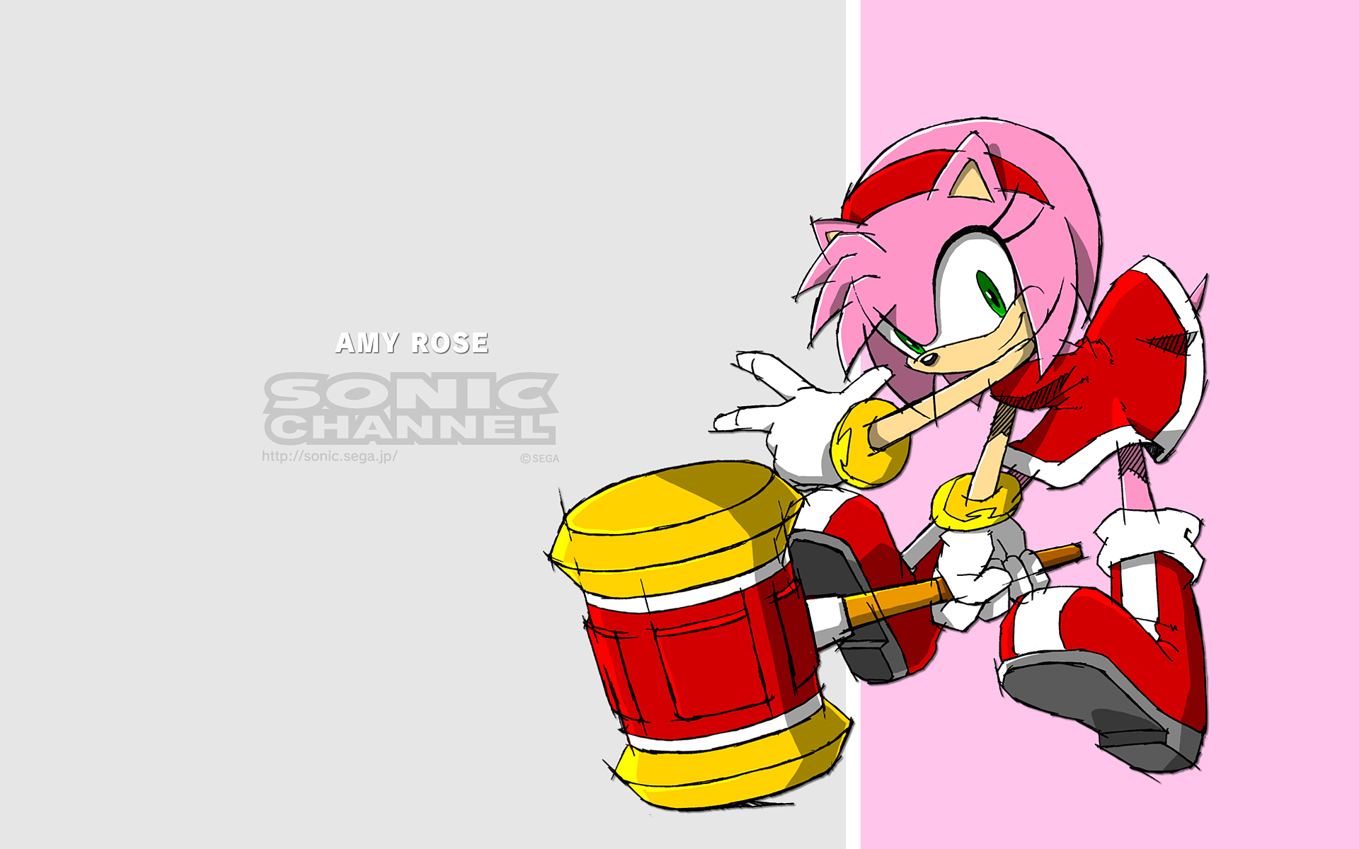 video game, sonic the hedgehog, amy rose, piko piko hammer, sonic channel, sonic
