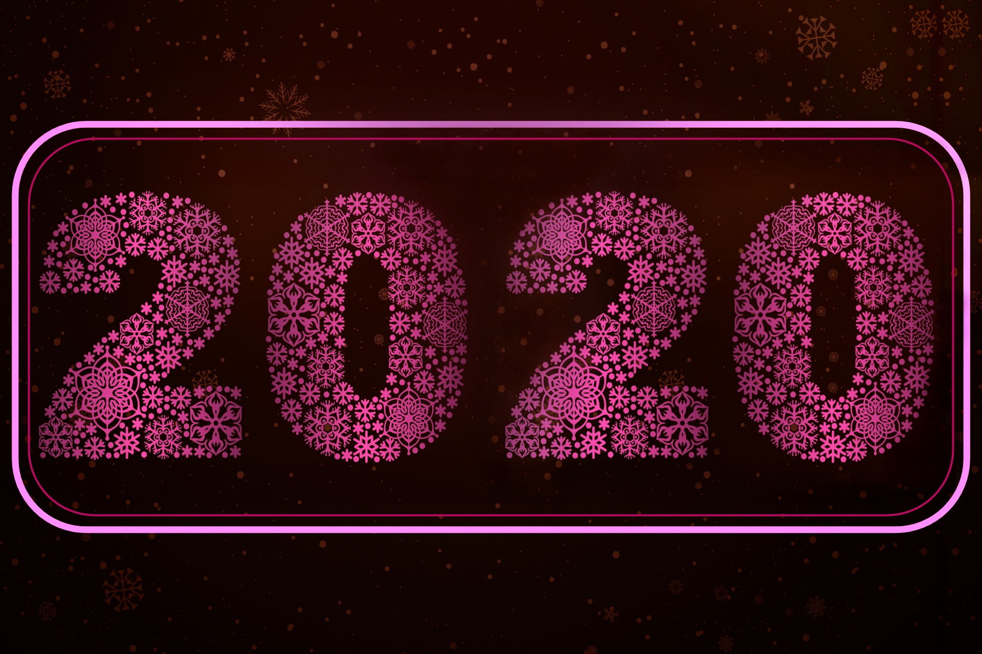Descarga gratuita de fondo de pantalla para móvil de Año Nuevo, Día Festivo, Púrpura, Copo De Nieve, Año Nuevo 2020.