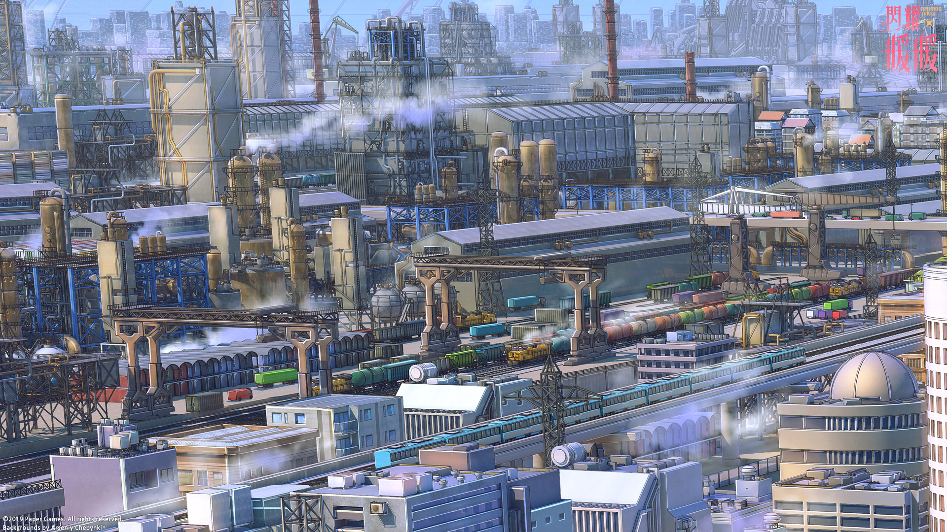 Baixe gratuitamente a imagem Anime, Cidade, Trem, Original, Carga na área de trabalho do seu PC