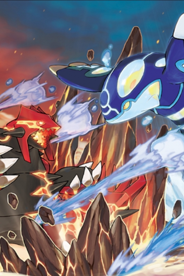 Download mobile wallpaper Pokémon, Video Game, Groudon (Pokémon), Kyogre (Pokémon), Pokémon: Omega Ruby And Alpha Sapphire for free.