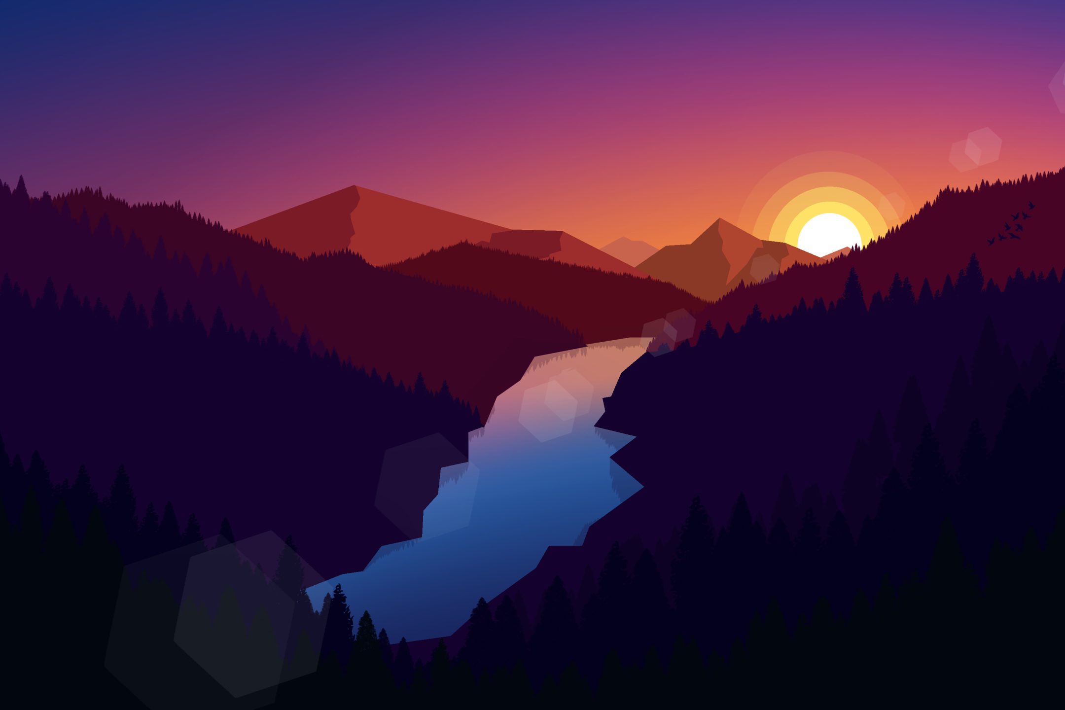 Free download wallpaper Landscape, Mountain, Minimalism, Artistic on your PC desktop