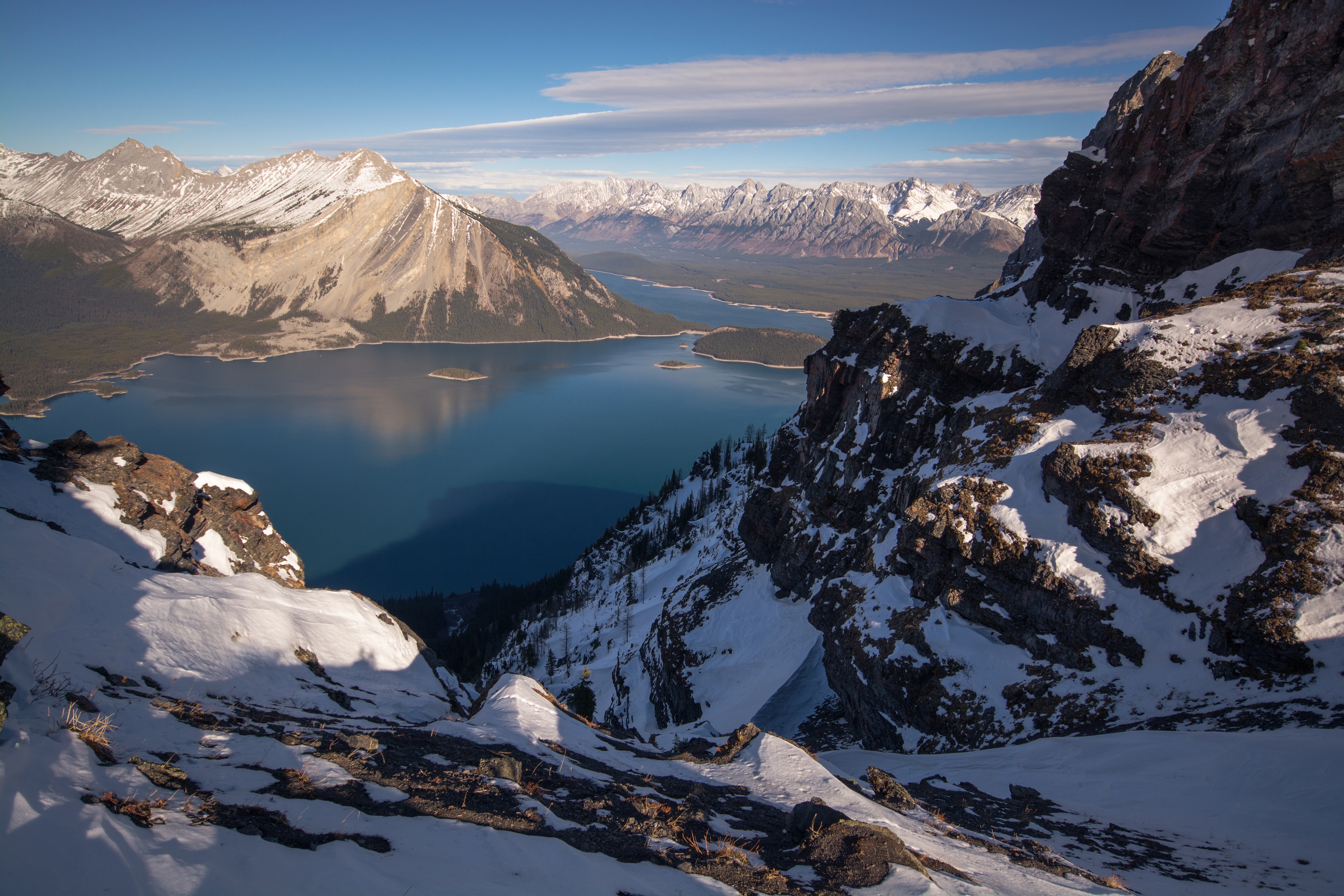 PCデスクトップに風景, 冬, 自然, 雪, 湖, 山, 地球画像を無料でダウンロード