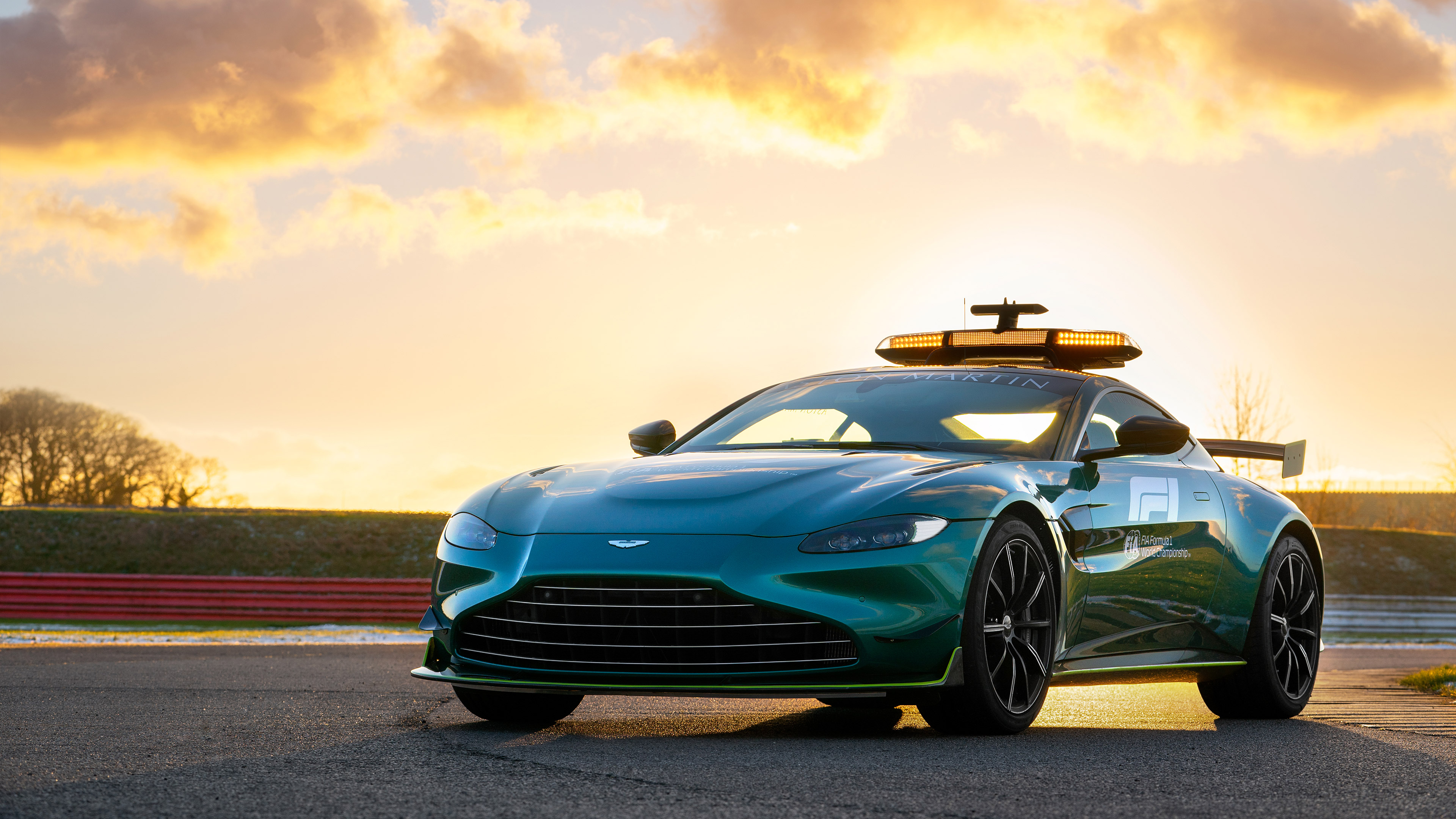 Laden Sie das Aston Martin, Autos, Formel 1, Fahrzeuge, Grünes Auto, Aston Martin Vantage, Safety Car-Bild kostenlos auf Ihren PC-Desktop herunter