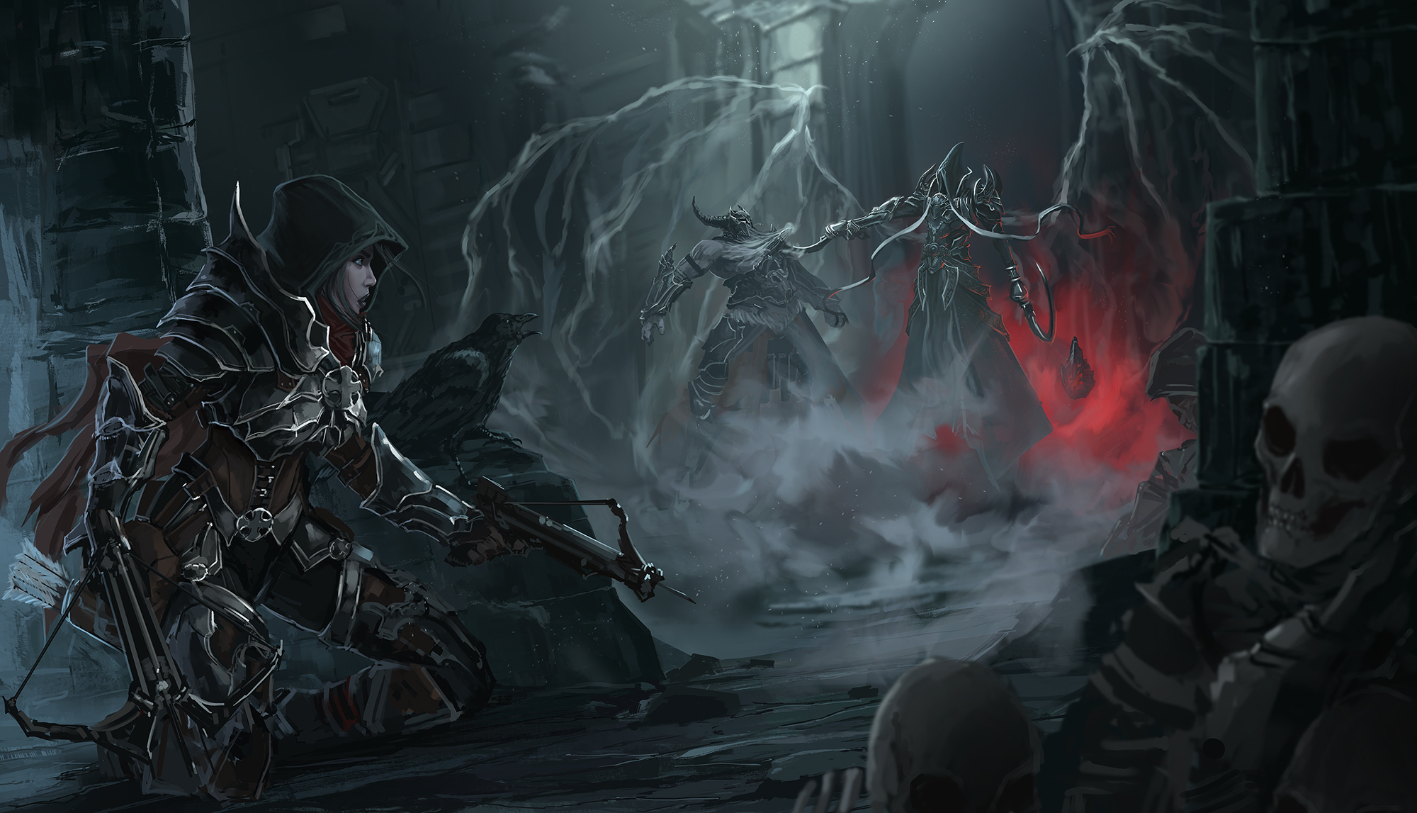 Baixar papel de parede para celular de Caçador De Demônios (Diablo Iii), Diablo Iii: Reaper Of Souls, Bárbaro (Diablo Iii), Diablo, Videogame gratuito.