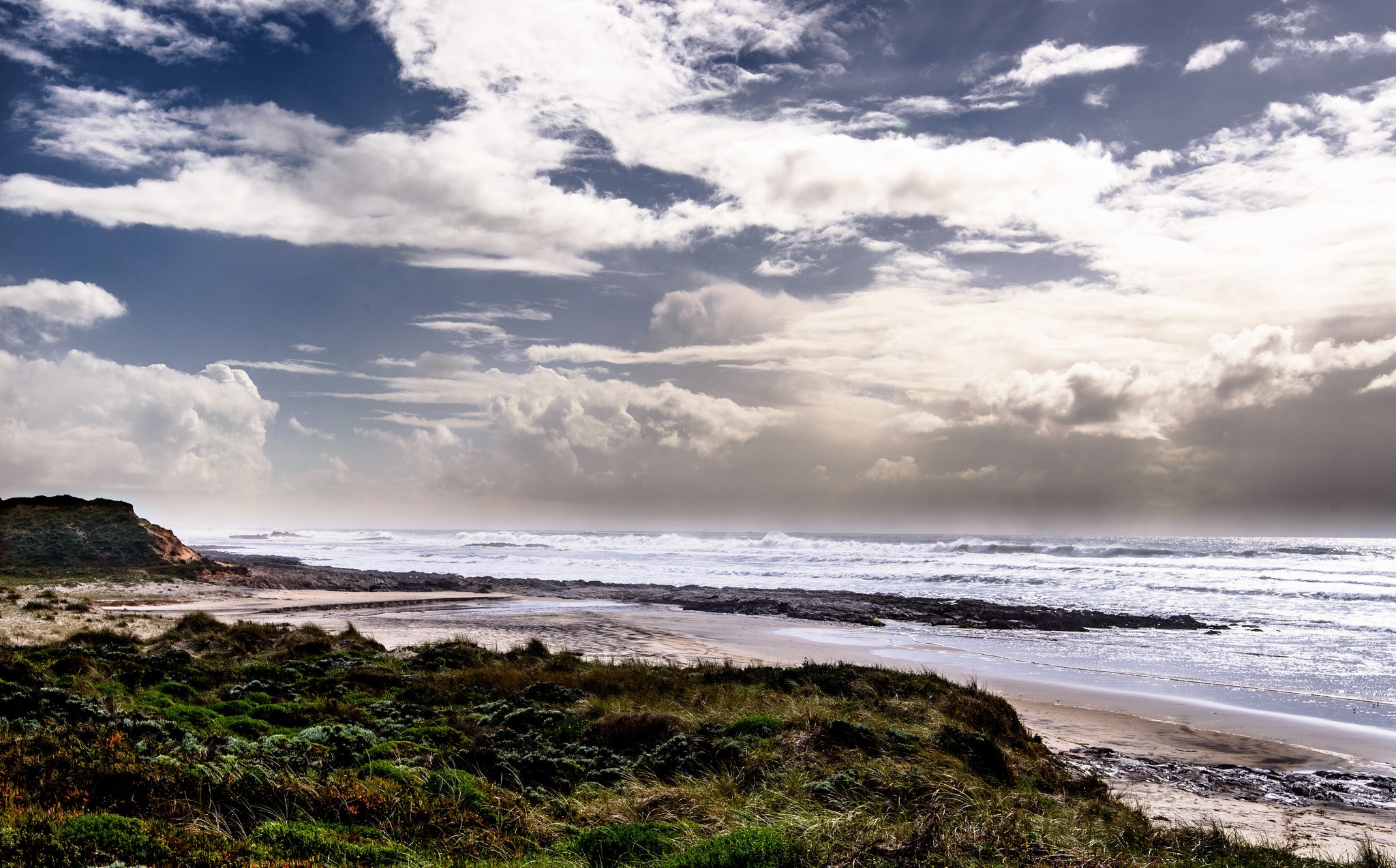 Laden Sie das Natur, Clouds, Waves, Sea, Strand-Bild kostenlos auf Ihren PC-Desktop herunter