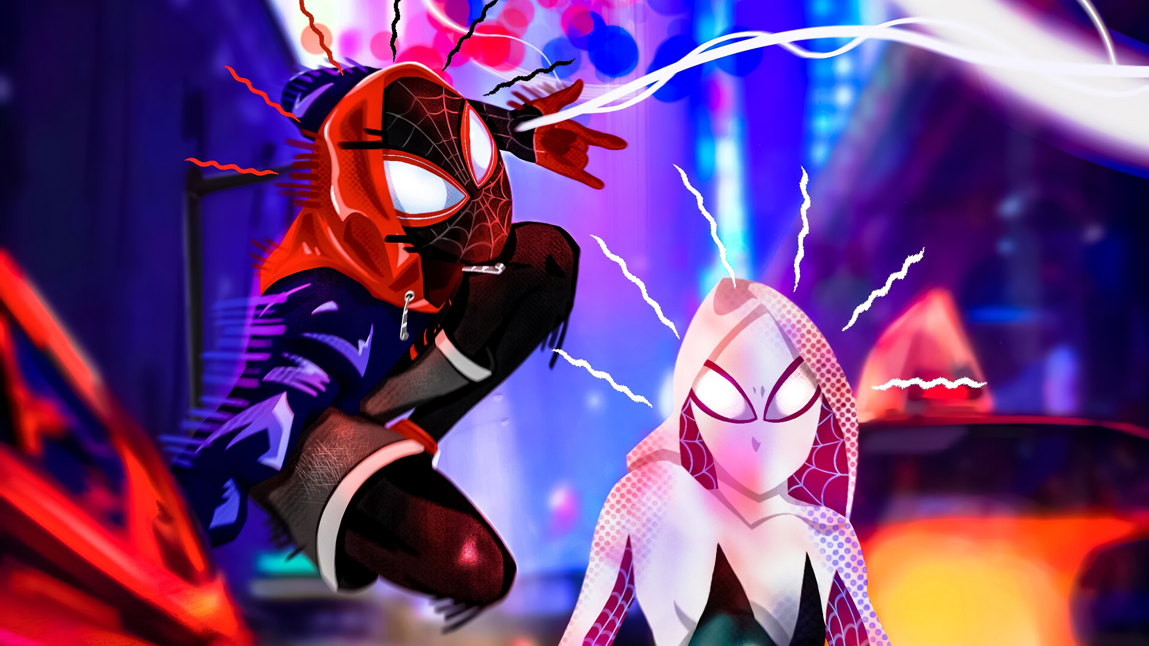 Descarga gratuita de fondo de pantalla para móvil de Películas, Hombre Araña, Spider Man, Gwen Stacy, Millas Morales, Spider Man: Un Nuevo Universo.