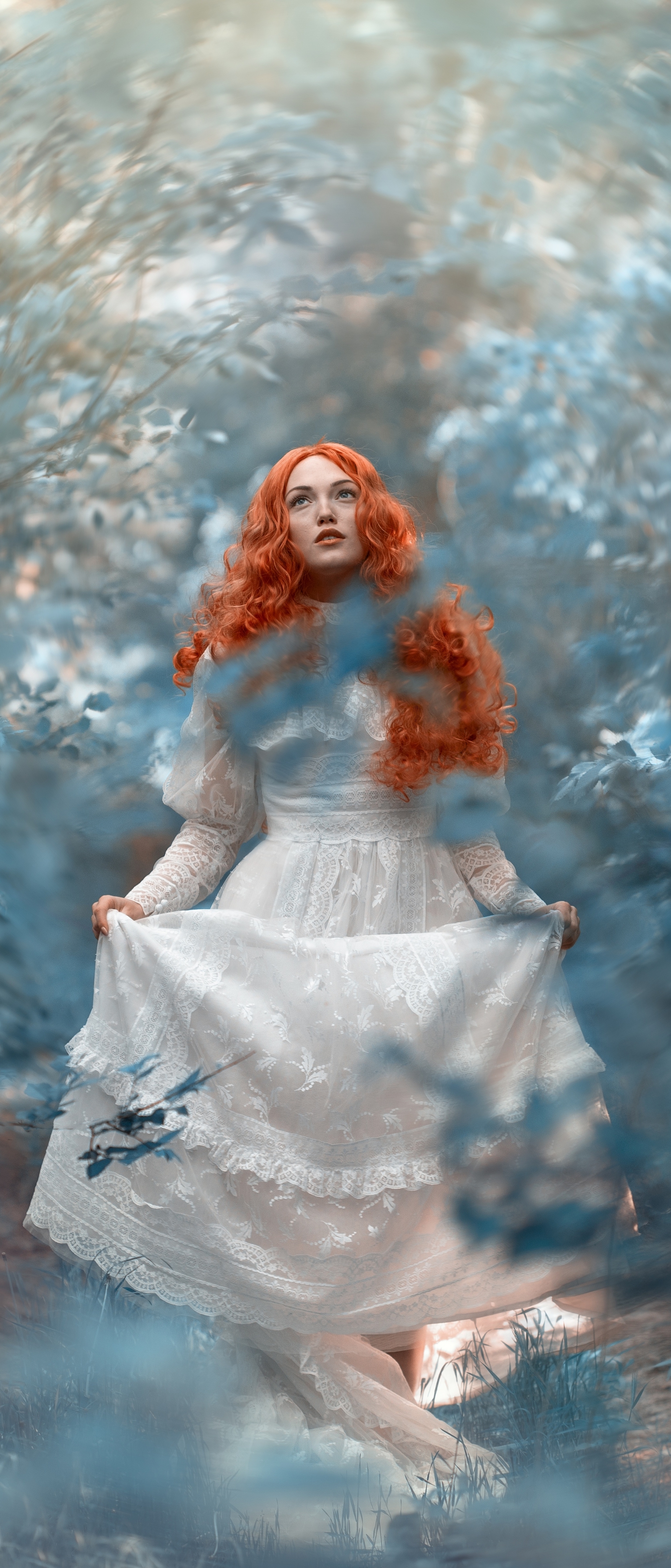 Download mobile wallpaper Redhead, Dress, Model, Women for free.